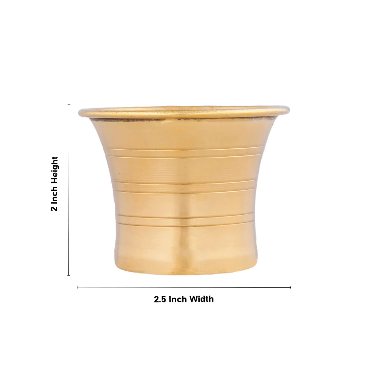 Brass Panchapatra - 2 x 2.5 Inches | Pancha Patra/ Panch Patra/ Panchapatram for Pooja/ 40 Gms Approx - Image 3