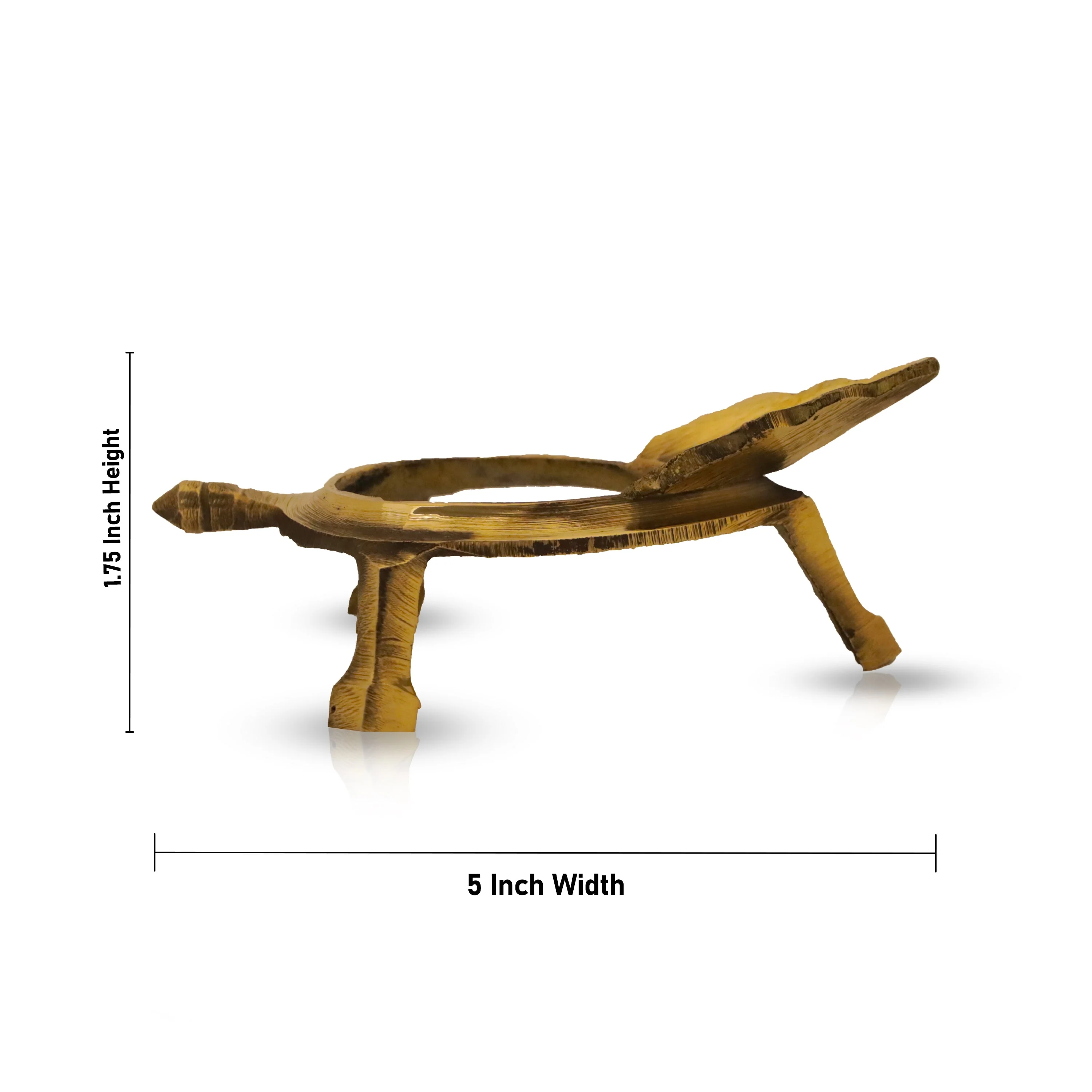 Brass Shankh Stand - 1.75 x 5 Inches | Shankh Holder/ Shankh Rakhne Ka Stand for Pooja - Image 3