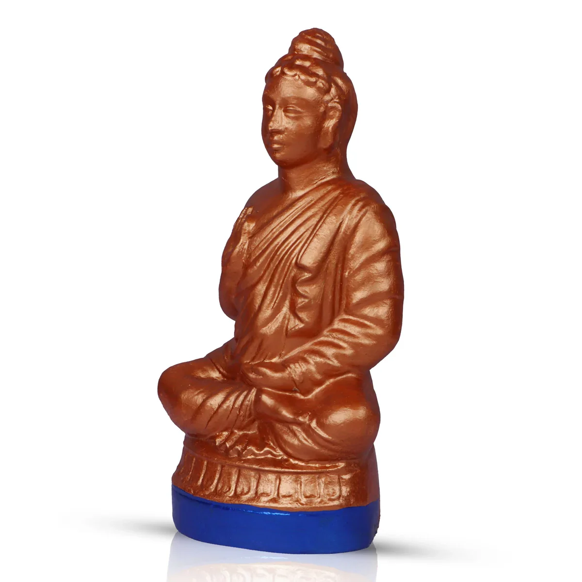 Buddha Clay Golu Bommai - 10 x 5.5 Inches | Giri Golu Doll/ Navaratri Golu Bomma/Gombe/Bommai - Image 3