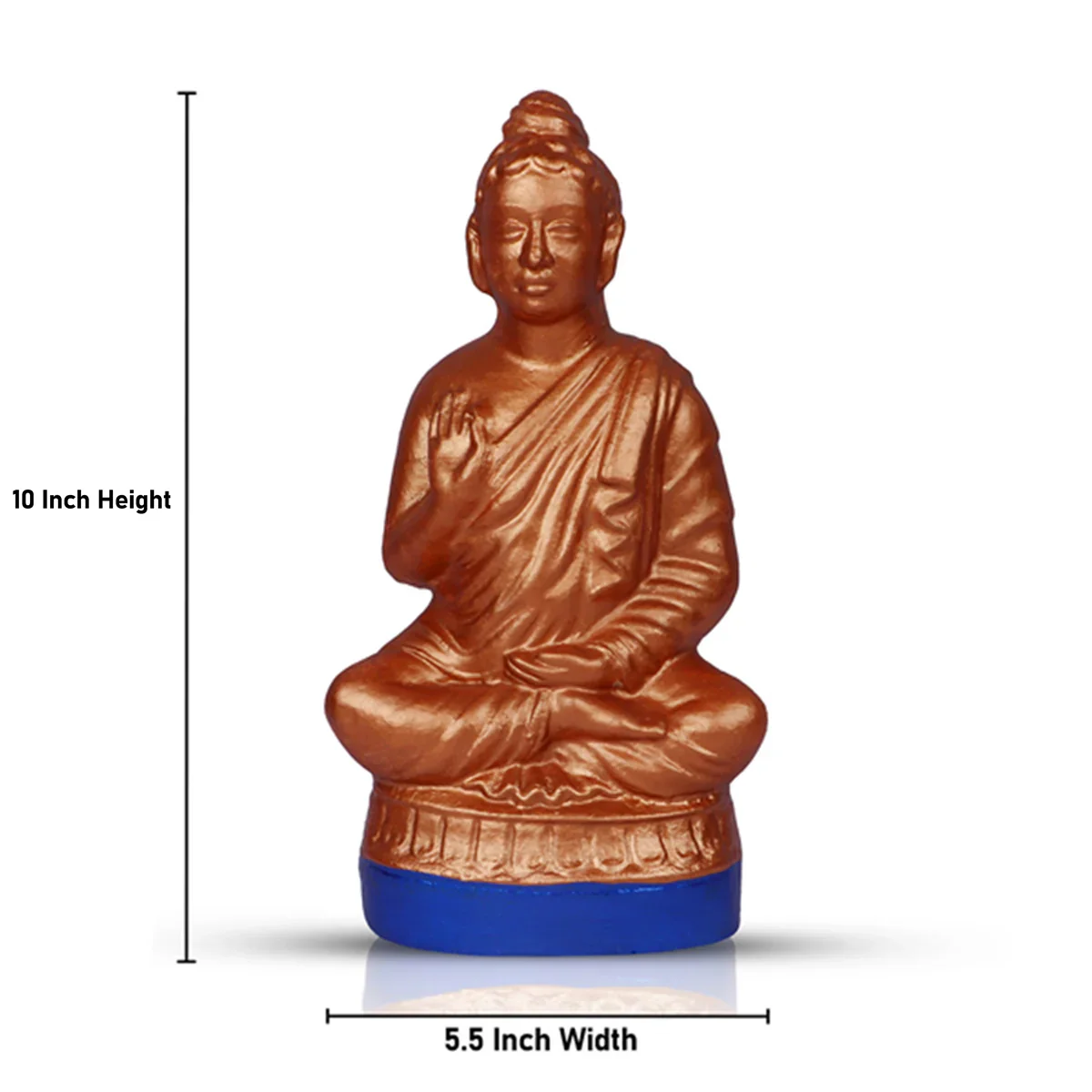 Buddha Clay Golu Bommai - 10 x 5.5 Inches | Giri Golu Doll/ Navaratri Golu Bomma/Gombe/Bommai - Image 5