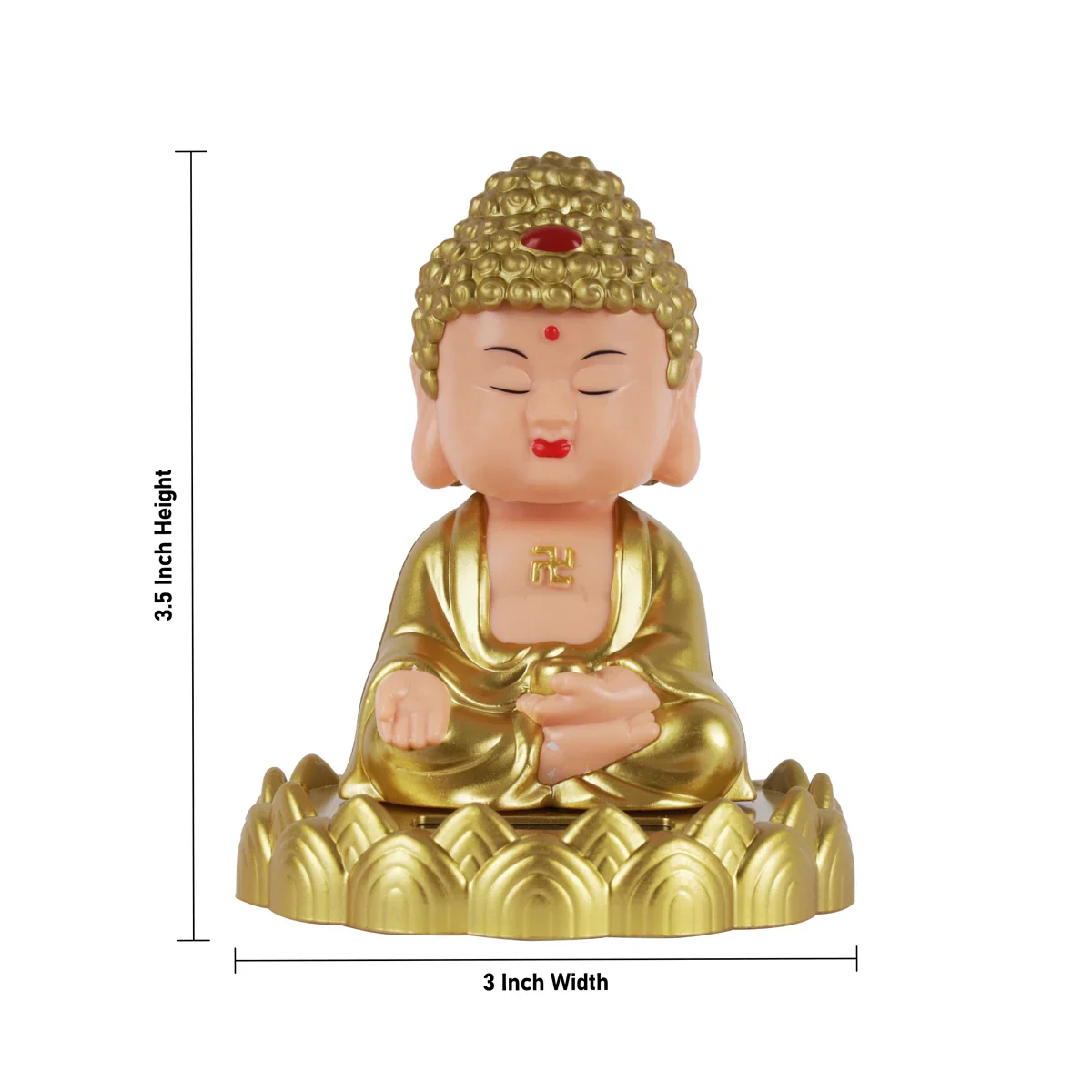 Buddha Statue - 3.5 x 3 Inches | Buddha Murti/ Buthar Statue for Car - Image 22