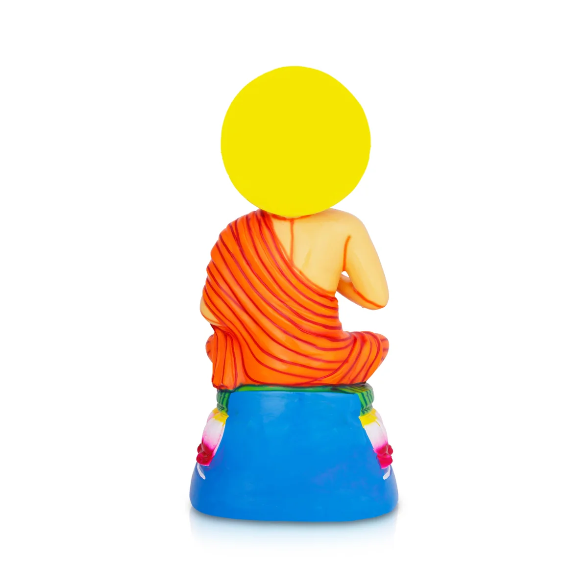Buddha Statue Paper Mache Golu Bommai- 21 X 10.5 Inches | Navaratri Golu Gombe/ Giri Golu Doll/ Navratri Decor - Image 5