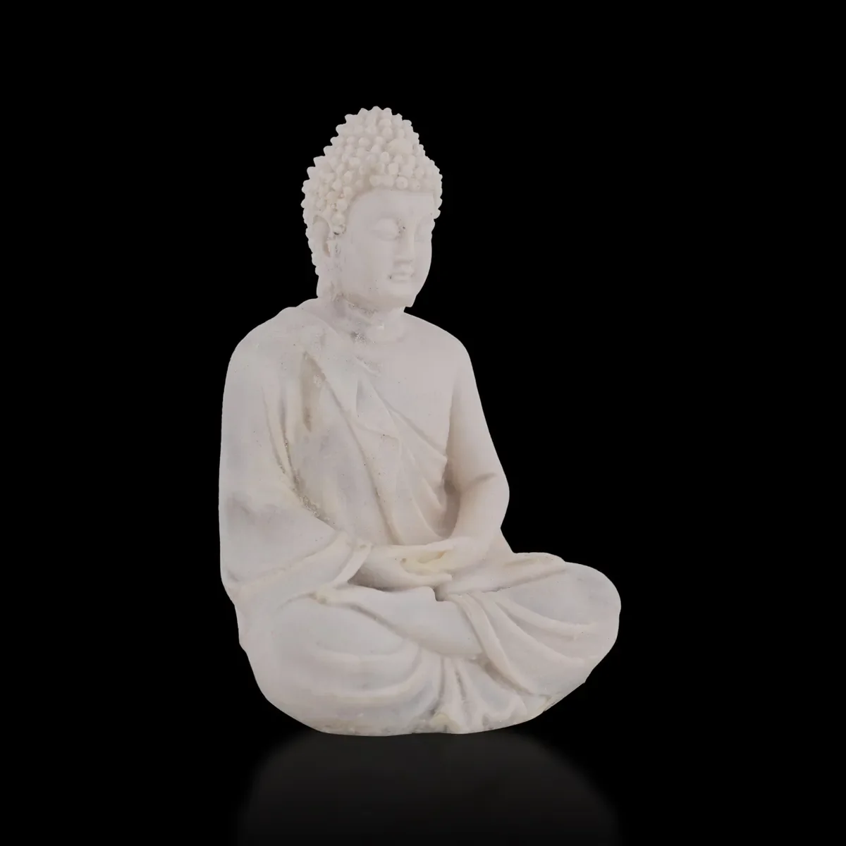 Buddha Statue Sitting On Base - 5 X 3.5 Inches | Resin Statue/ Buddha Idol/ Buddha Murti For Home & Worship - Image 3