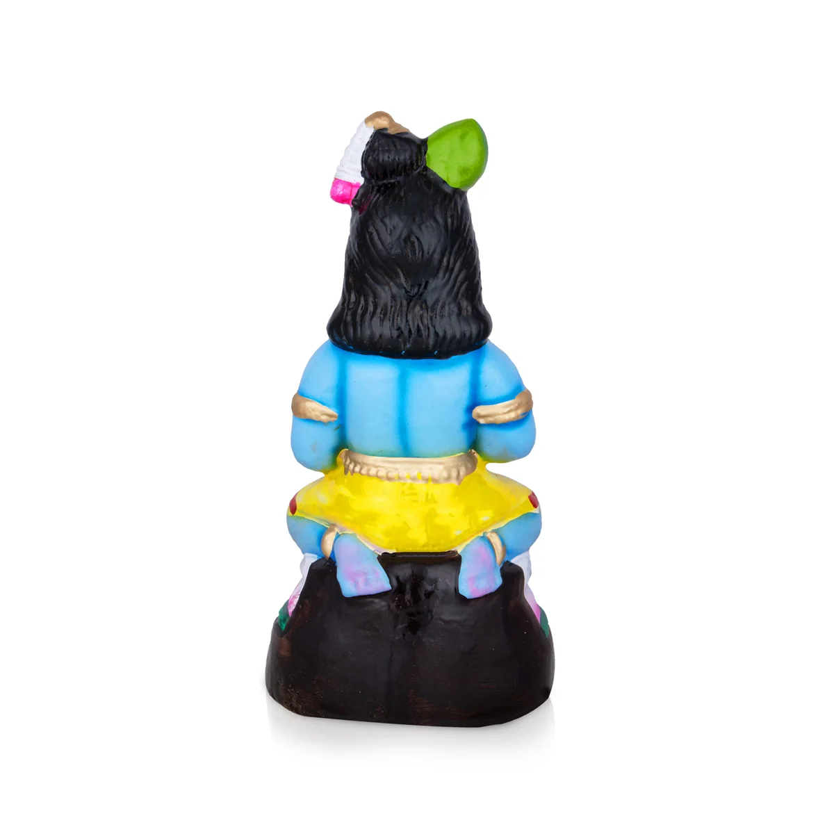 Krishna with Pot Clay Golu Bommai - 9 x 4 Inches | Giri Golu Doll/ Navaratri Golu Bomma/Gombe/Bommai - Image 4