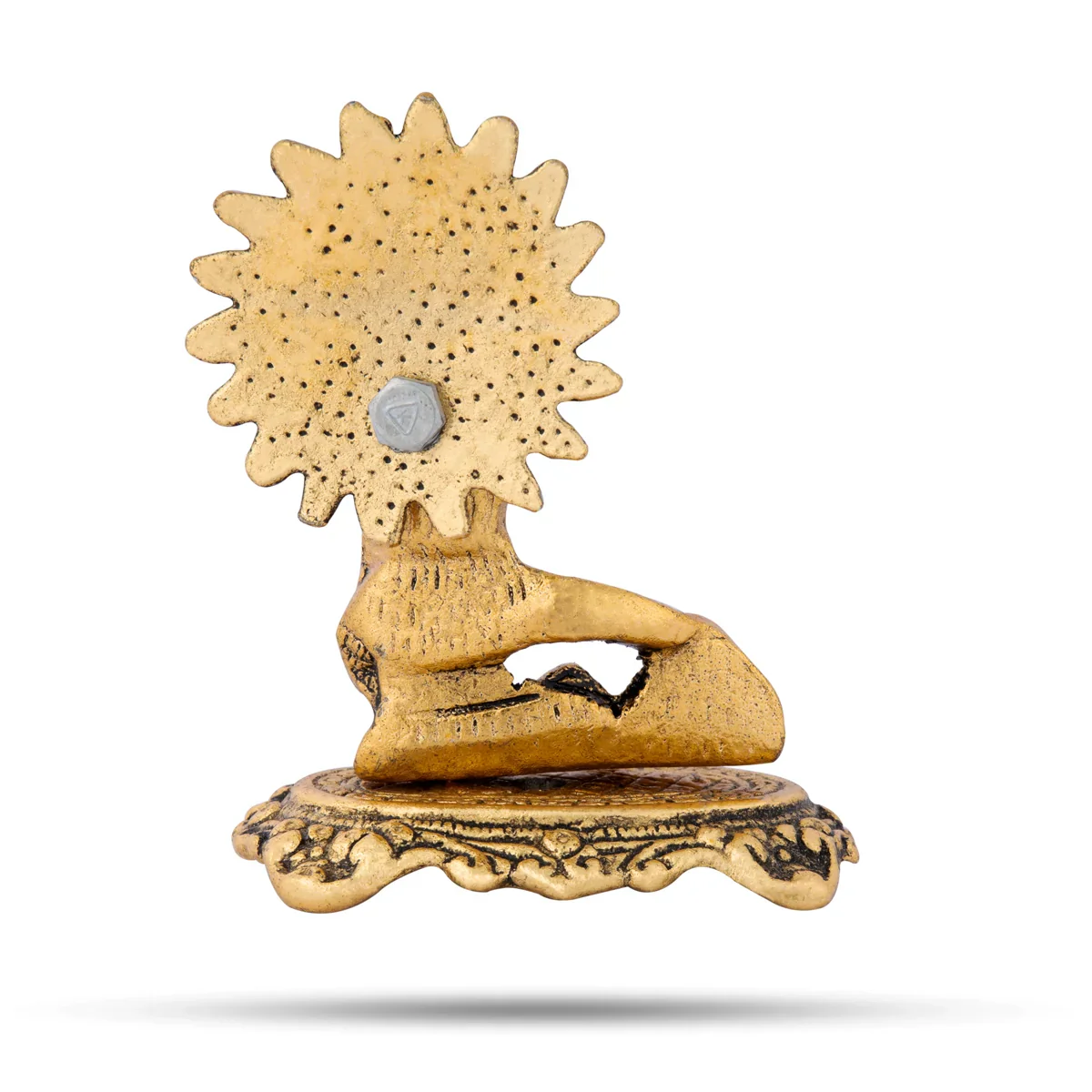 Butter Krishna Statue - 3.5 x 2.75 Inches | Aluminium Krishna Idol for Pooja/ 75 Gms Approx - Image 4