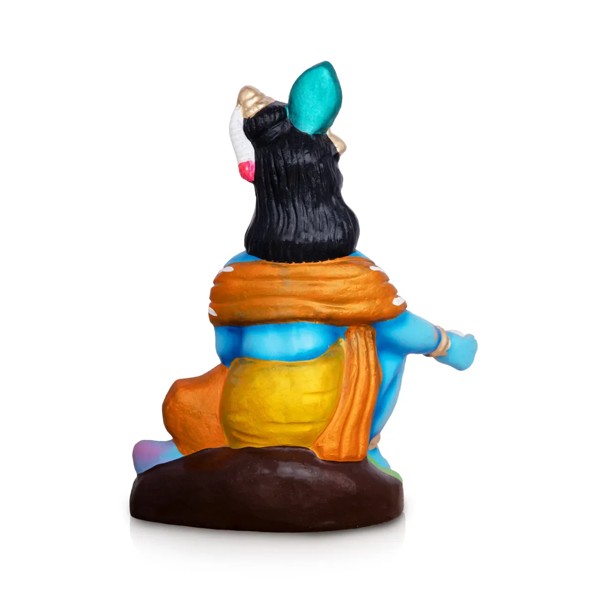 Butter Krishna Statue Clay Golu Bommai - 7 x 5.5 Inches | Giri Golu Doll/ Navaratri Golu Bomma/ Gombe/ Bommai - Image 4