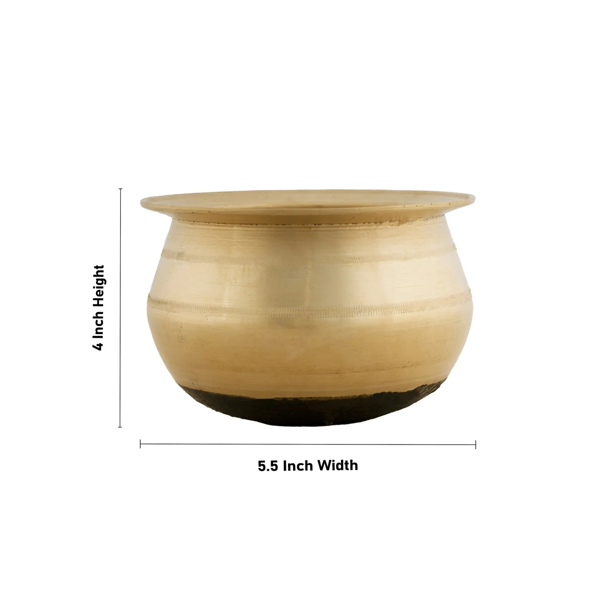Pongal Pot - 4 x 5.5 Inches | Bronze Pongal Handi/ Cooking Pot for Home/ 880 Gms Approx - Image 4