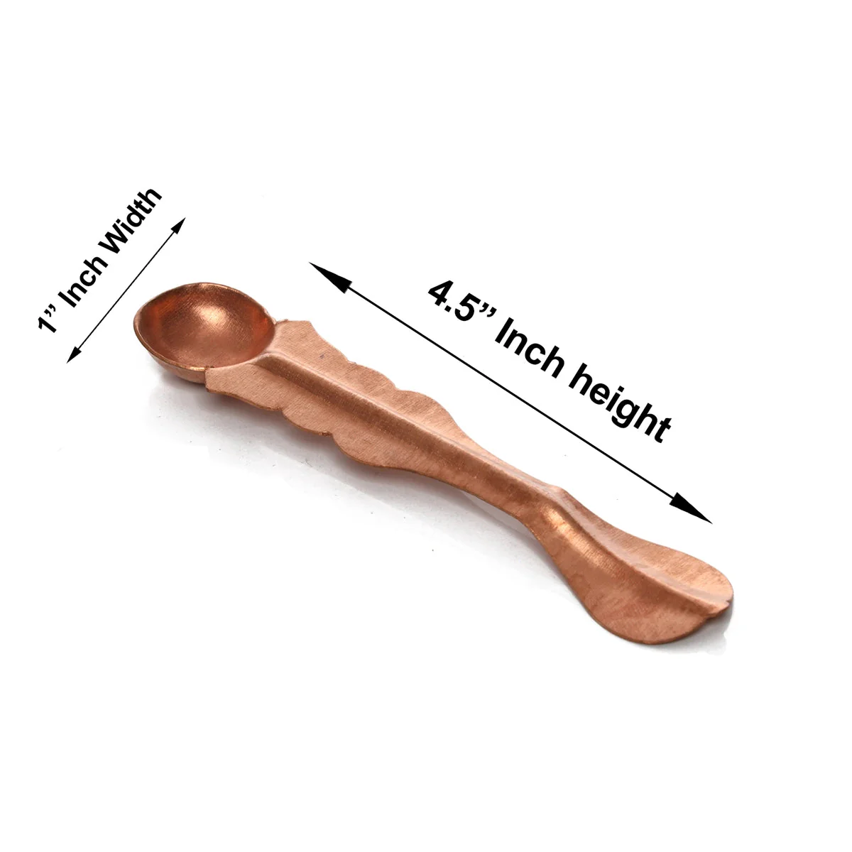 Copper Achmani - 4.5 x 1 Inches | Pali Spoon/ Uddharani for Pooja/ 10 Gms Approx - Image 2