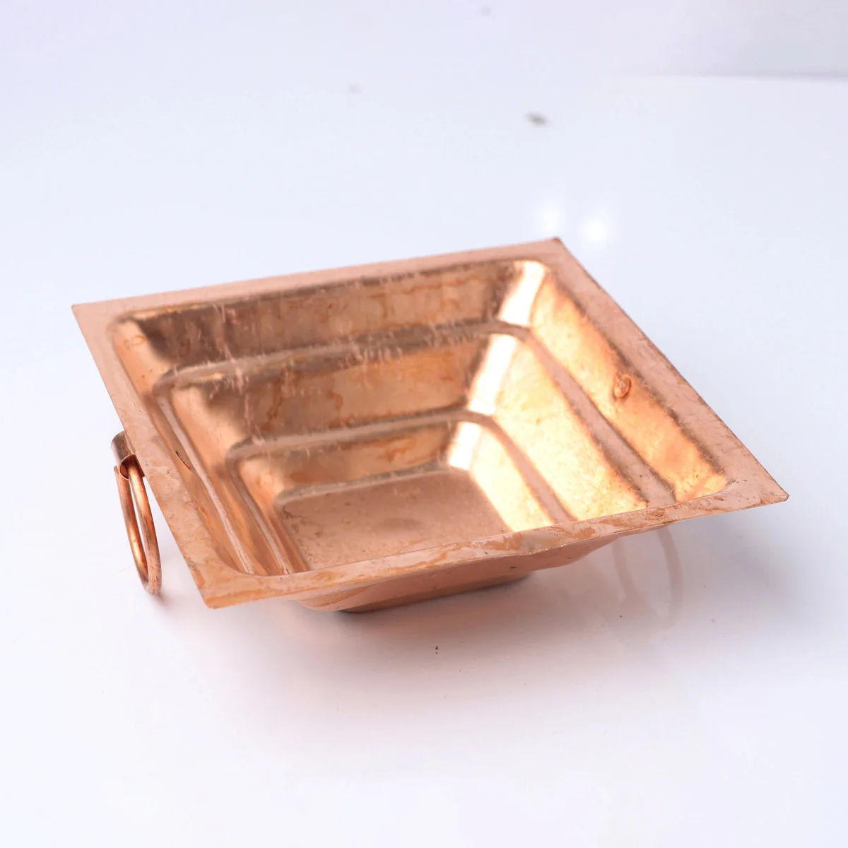 Havan Kund With Handle - 2 x 7 Inches | Hawan Kund/ Copper Agnihotra Without Stand for Pooja - Image 2