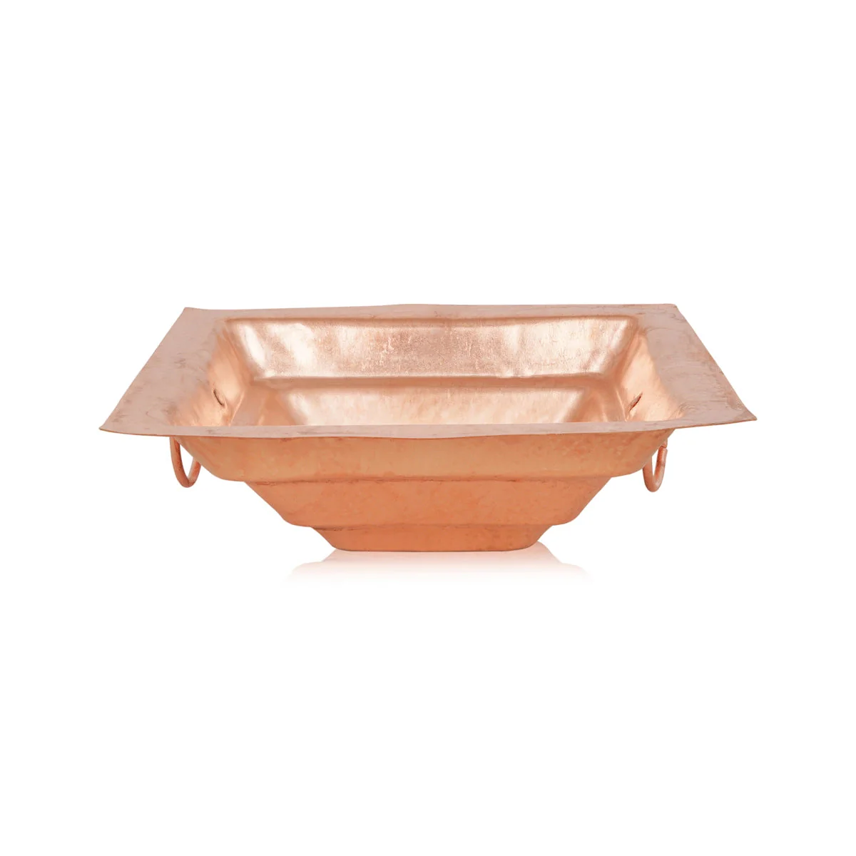 Havan Kund Without Stand - 8.5 x 8.5 Inches | Copper Agnihotra Kund With Handle/ Yagna Kund for Pooja/ 380 Gms - Image 3