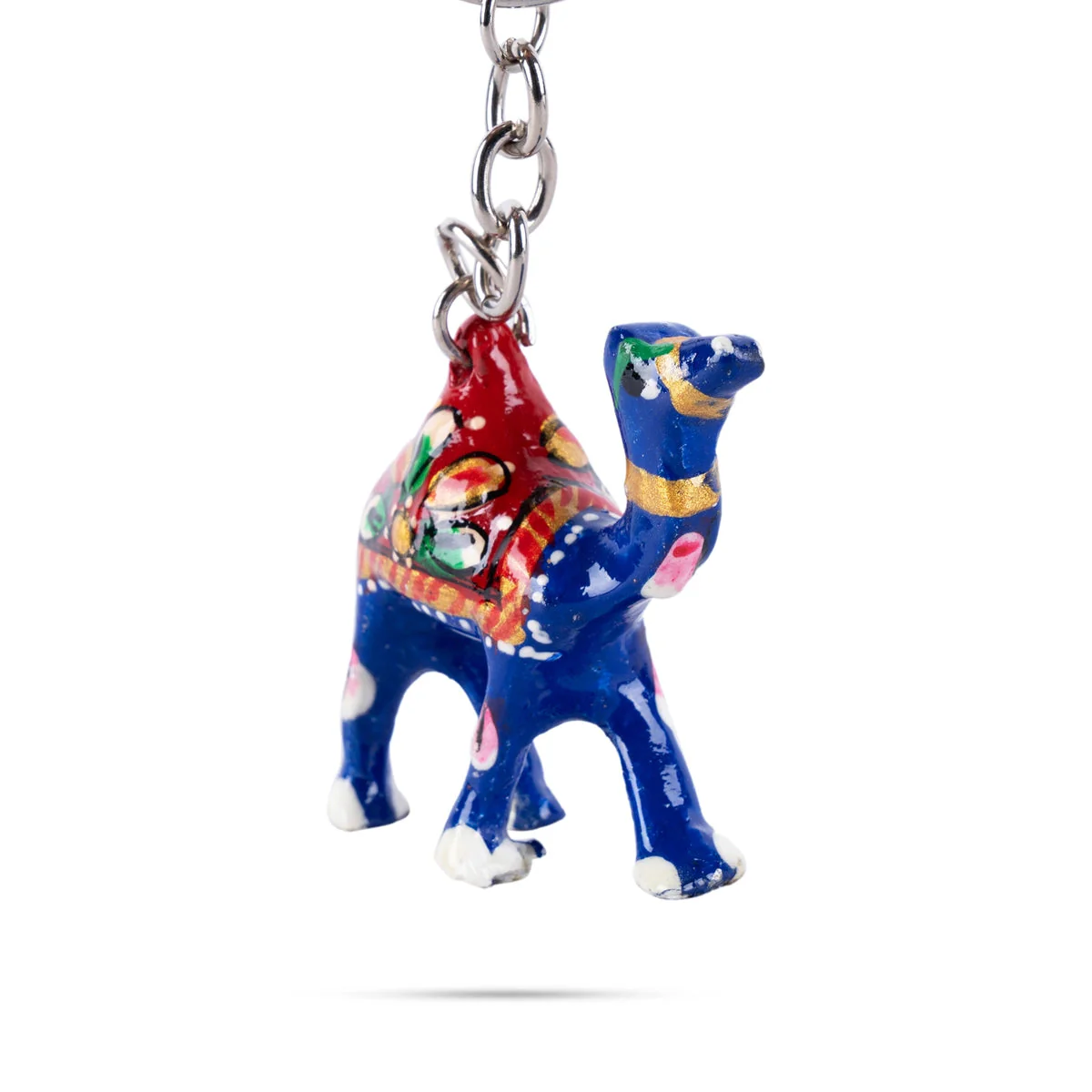 Camel Design Key Chain - 2 x 2 Inches | Key Ring/ Metal & Painted Key Holder for Car & Bike - Image 2