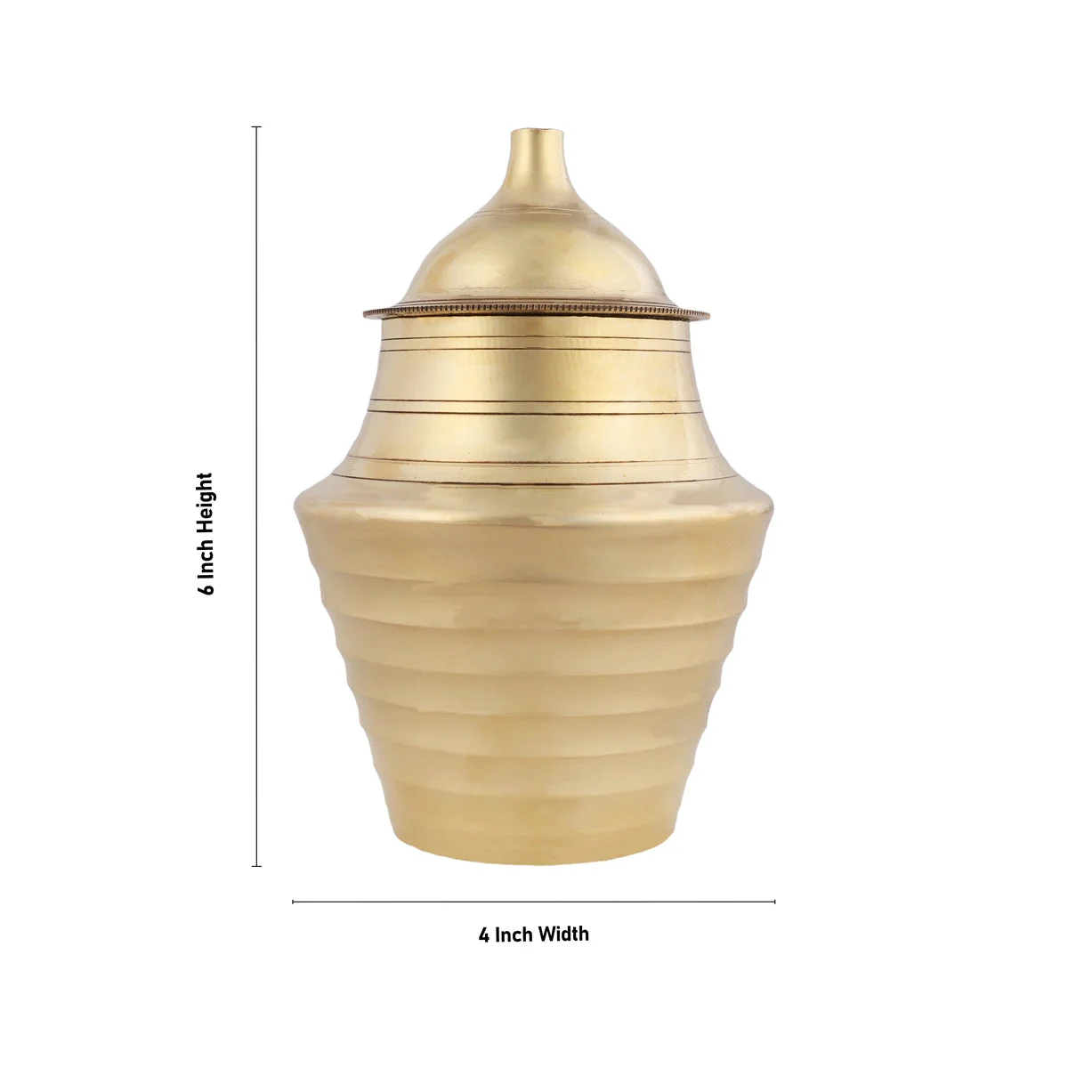Camphor Burner - 6 X 4 Inches | Kapoor Dhani/ Kumbha Aarti/ Brass Aarti For Temple Style Camphor Worship - Image 2