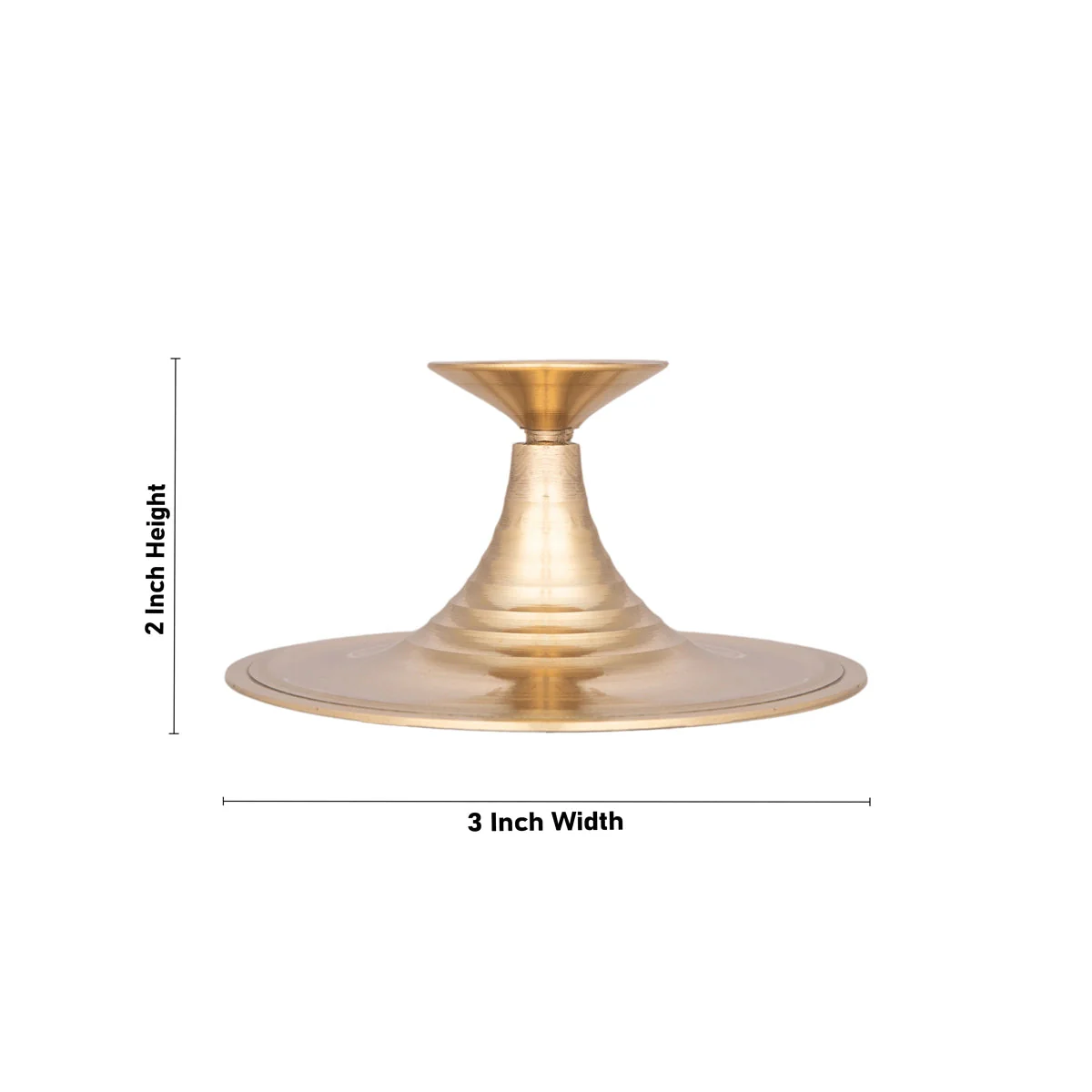 Camphor Stand - 2 x 3 Inches | Brass Kapoor Dhani/ Karpoora Aarti for Pooja/ 60 Gms Approx - Image 2