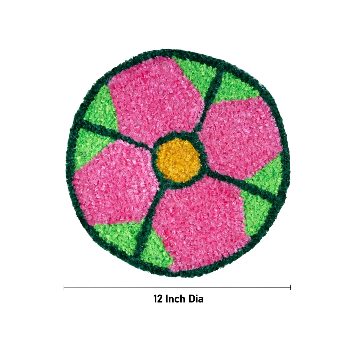 Canvas Rangoli Mat - 12 Inch Dia | Printed Rangoli Mat/ Reusable Floor Rangoli For Pooja Decor - Image 2