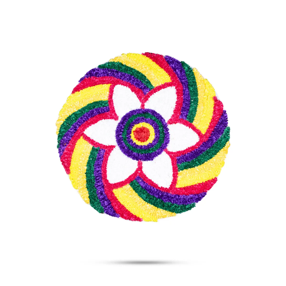 Canvas Rangoli Mat - 24 Inch Dia | Assorted Floral Design Rangoli / Reusable Floor Decoration For Festivals & Pooja - Image 11