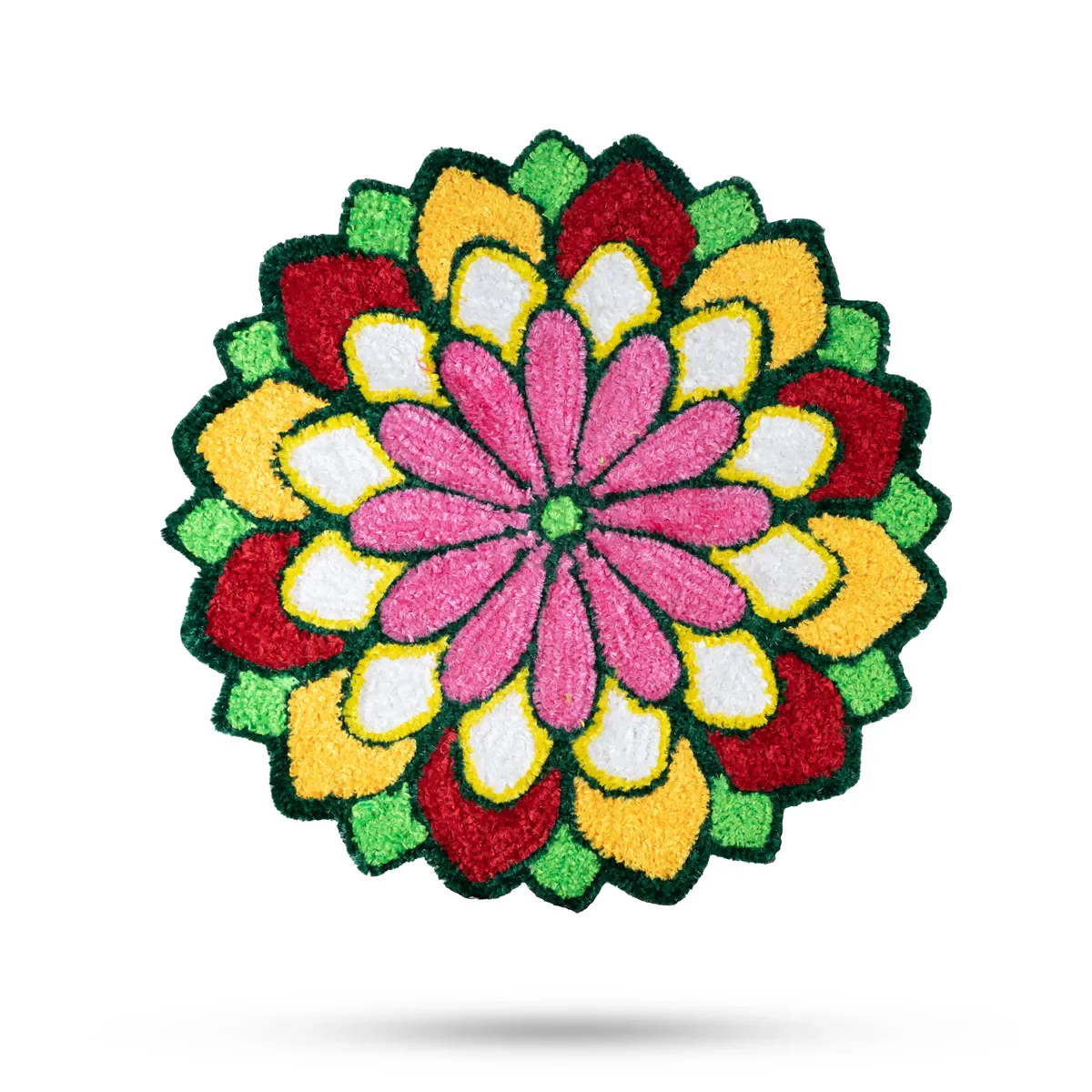 Canvas Rangoli Mat - 24 Inch Dia | Assorted Floral Design Rangoli / Reusable Floor Decoration For Festivals & Pooja - Image 13
