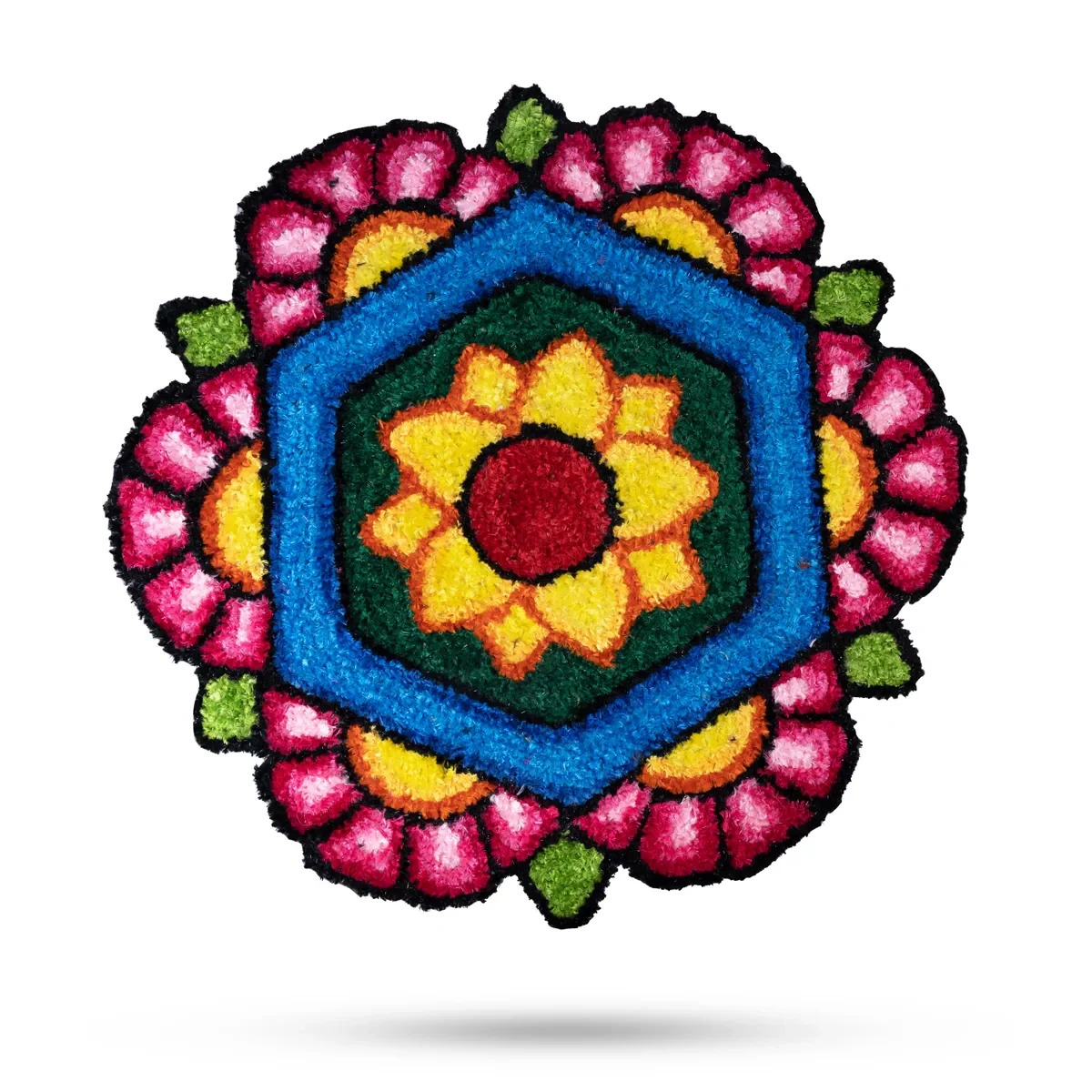 Canvas Rangoli Mat - 24 Inch Dia | Assorted Floral Design Rangoli / Reusable Floor Decoration For Festivals & Pooja - Image 15