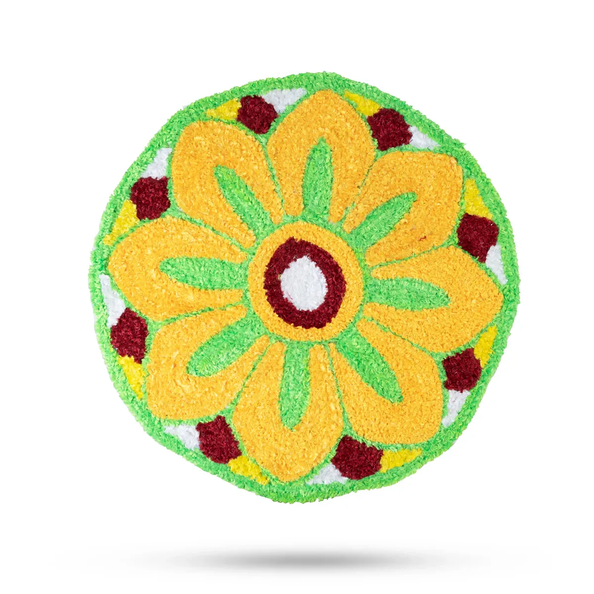 Canvas Rangoli Mat - 24 Inch Dia | Assorted Floral Design Rangoli / Reusable Floor Decoration For Festivals & Pooja - Image 25