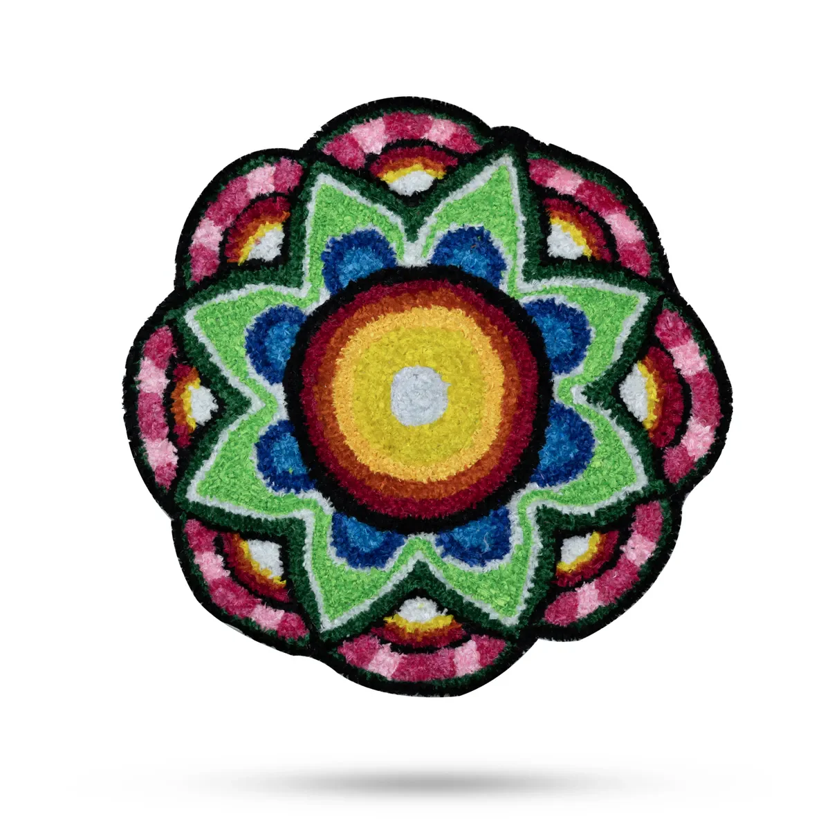 Canvas Rangoli Mat - 24 Inch Dia | Assorted Floral Design Rangoli / Reusable Floor Decoration For Festivals & Pooja - Image 27
