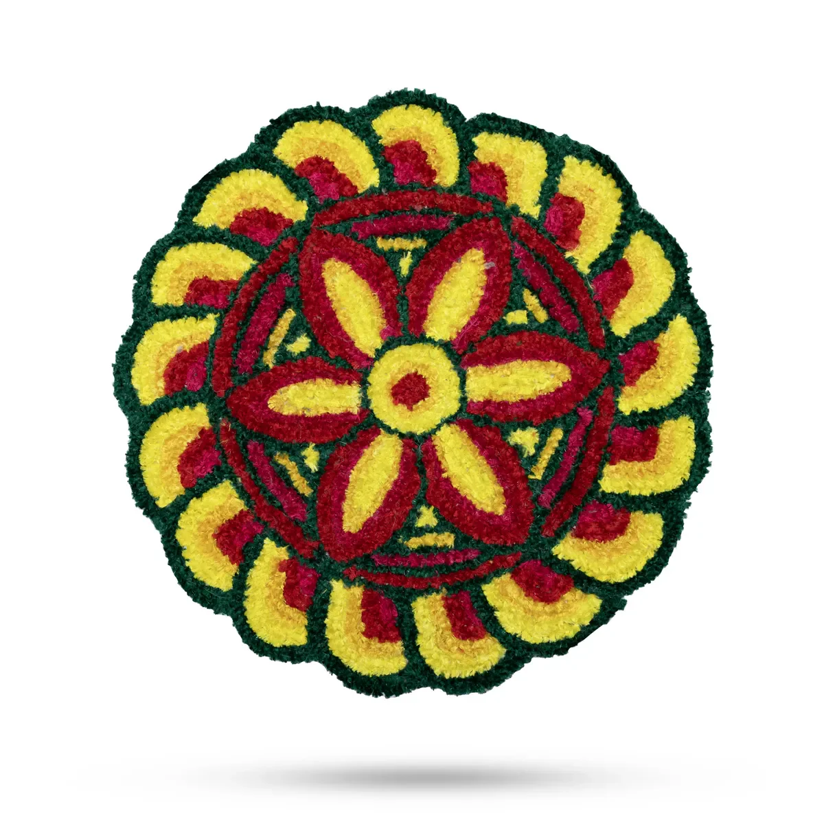 Canvas Rangoli Mat - 24 Inch Dia | Assorted Floral Design Rangoli / Reusable Floor Decoration For Festivals & Pooja - Image 29