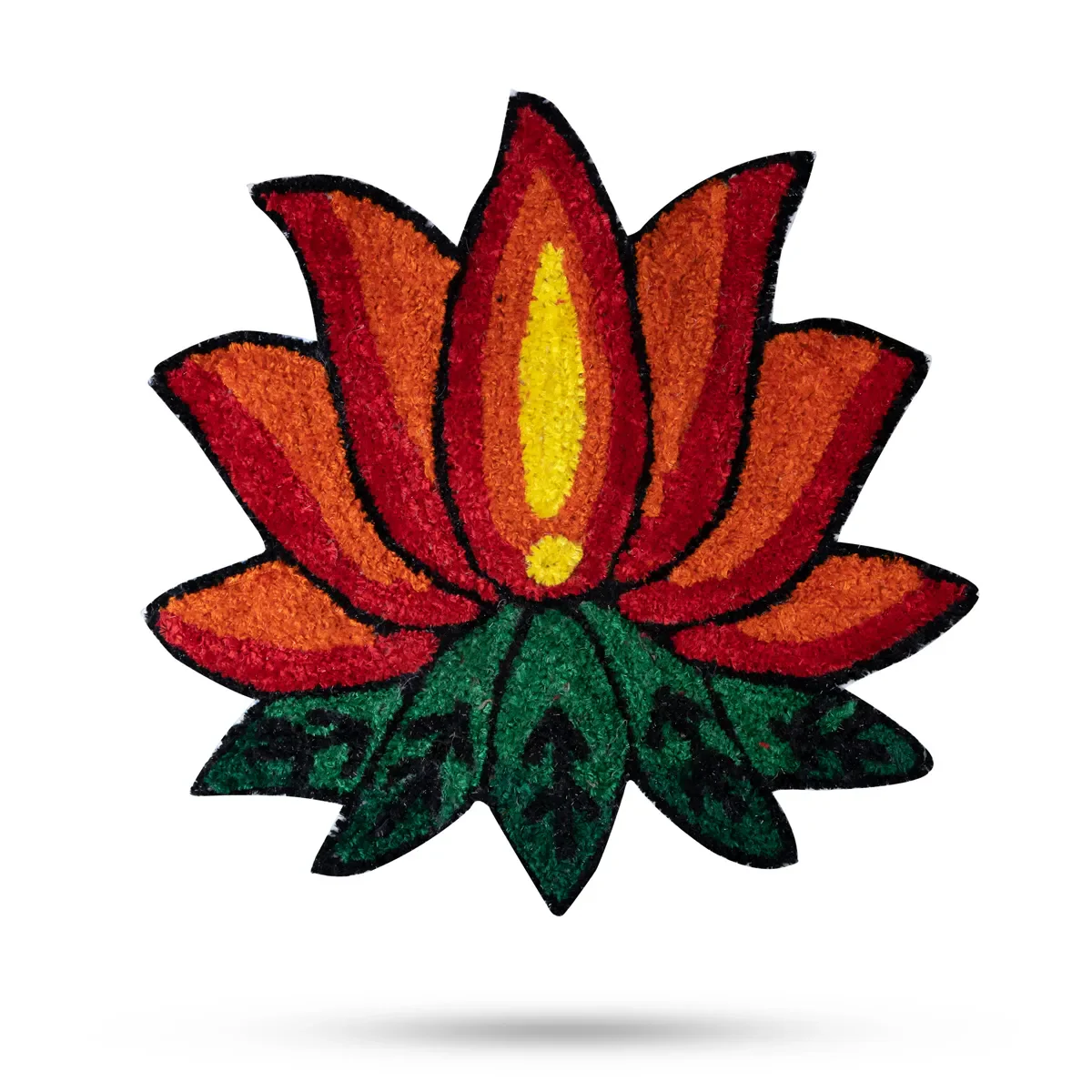 Canvas Rangoli Mat - 24 Inch Dia | Assorted Floral Design Rangoli / Reusable Floor Decoration For Festivals & Pooja - Image 3