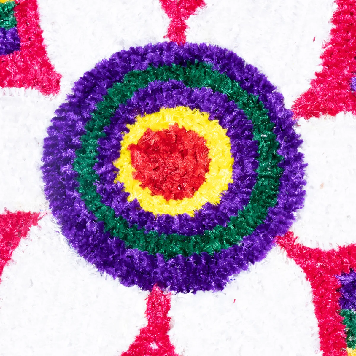 Canvas Rangoli Mat - 24 Inch Dia | Assorted Floral Design Rangoli / Reusable Floor Decoration For Festivals & Pooja - Image 34