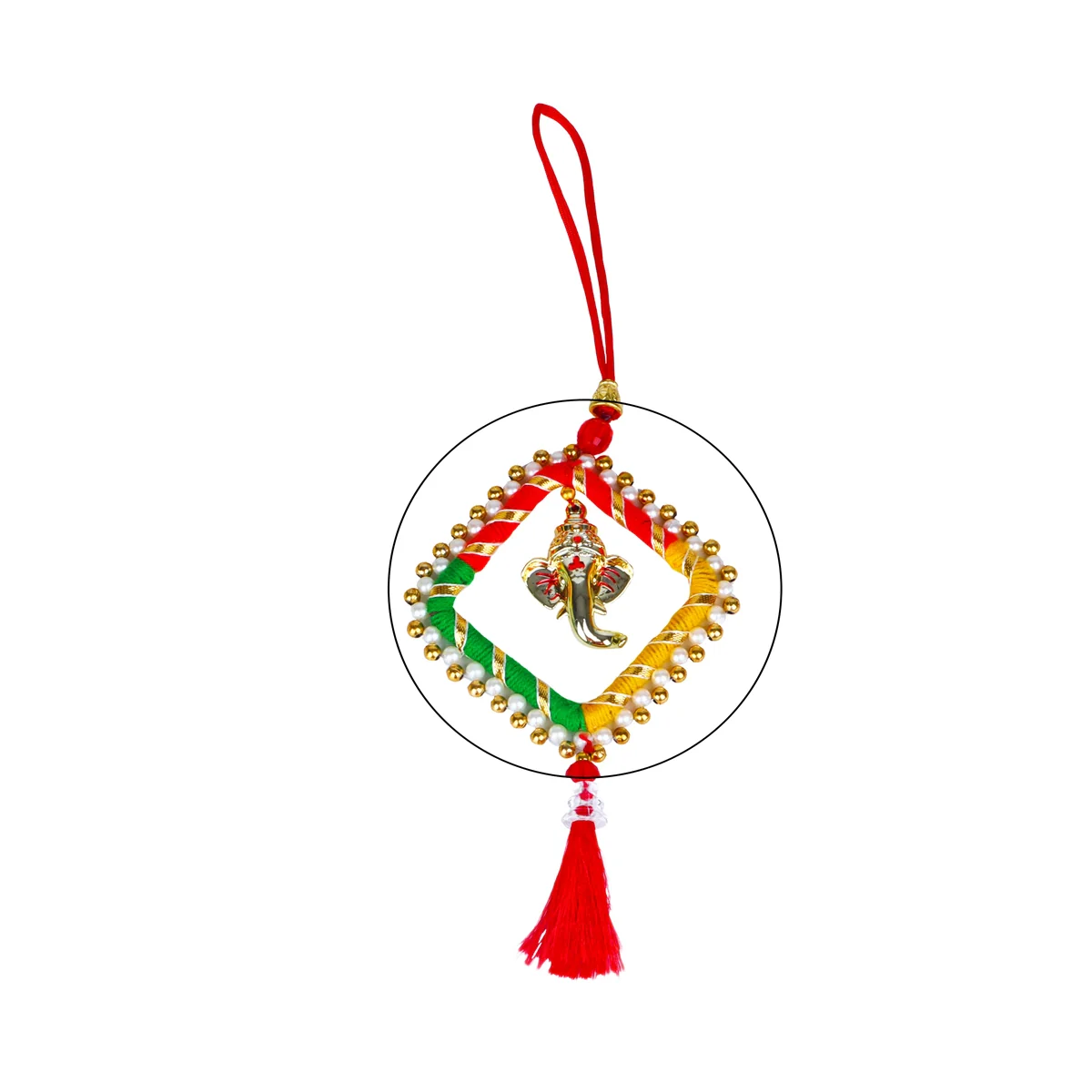 Car Hanging - 14 x 3.5 Inches | Elephant Design Car Mirror Hanger/ Car Mirror Hanging Accessories - Image 4