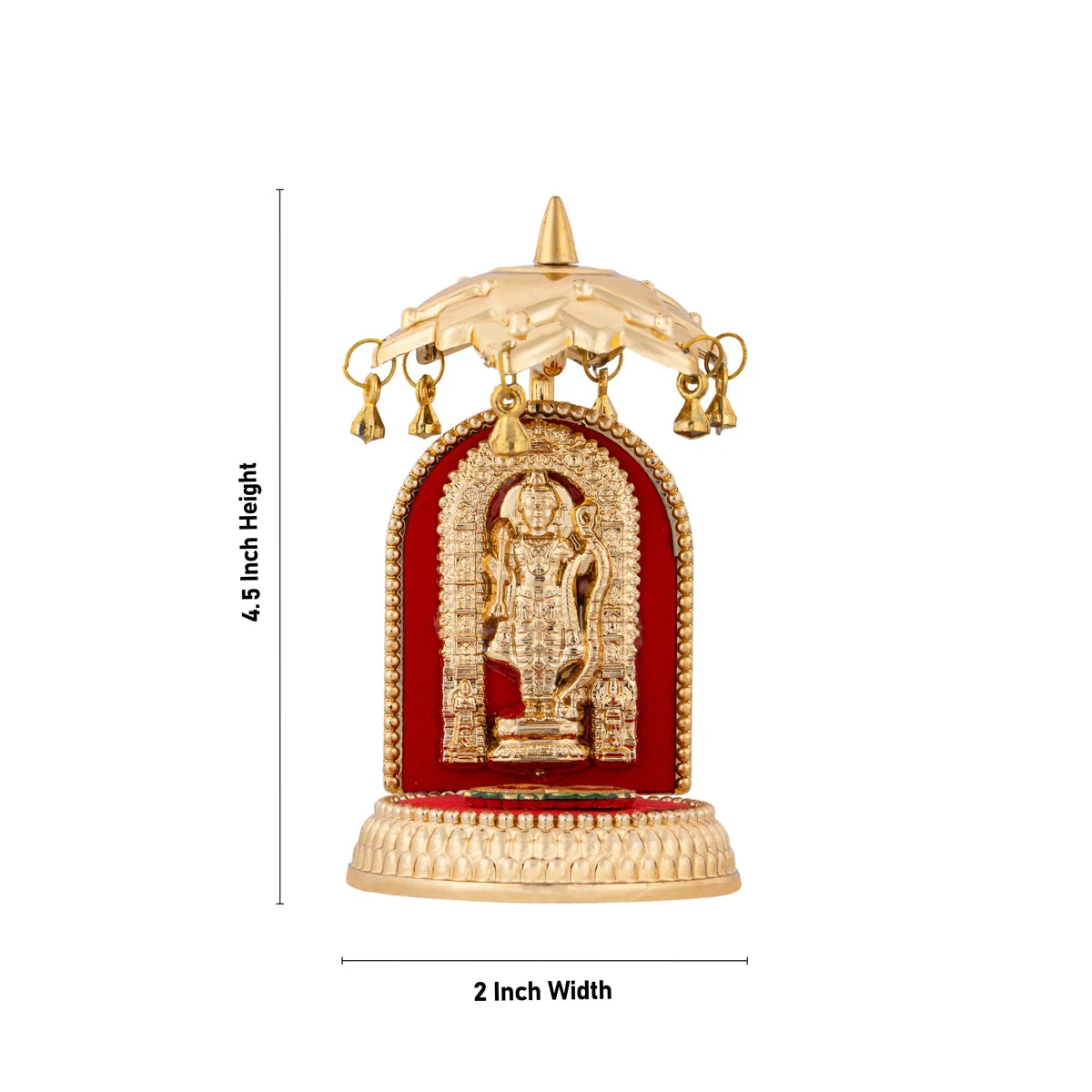 Car Stand - Ayodhi Ramar Padham With Umberlla - 4.5 Inch - Image 4