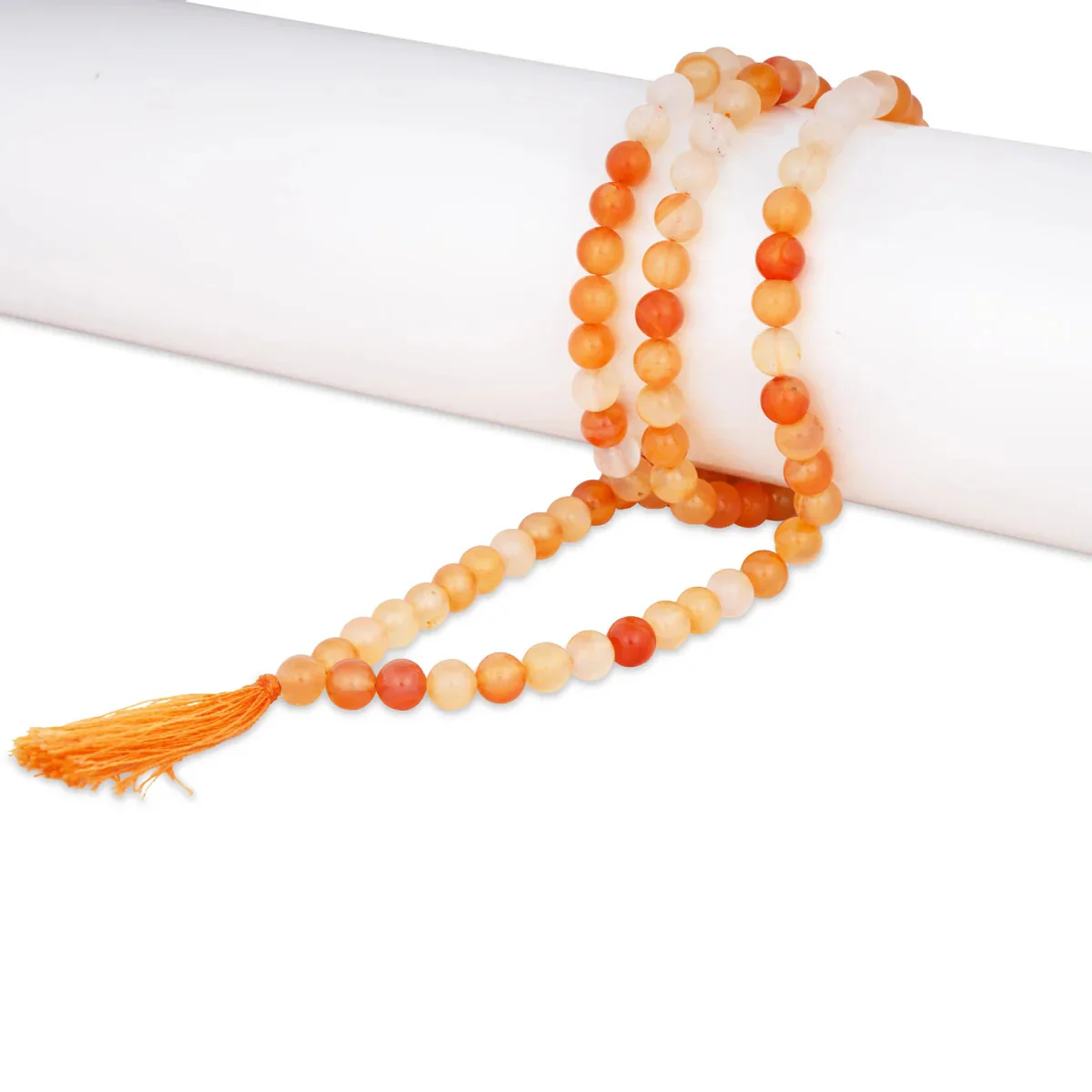 Carnelian Mala - 19 Inches | 8 mm/ Carnelian Stone Mala/ Crystal Mala/ Carnelian Mala Beads for Men & Women - Image 2