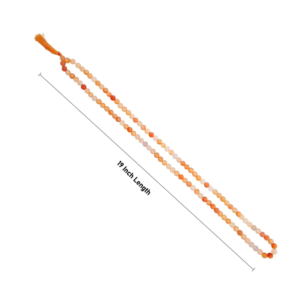 Carnelian Mala - 19 Inches | 8 mm/ Carnelian Stone Mala/ Crystal Mala/ Carnelian Mala Beads for Men & Women - Image 3
