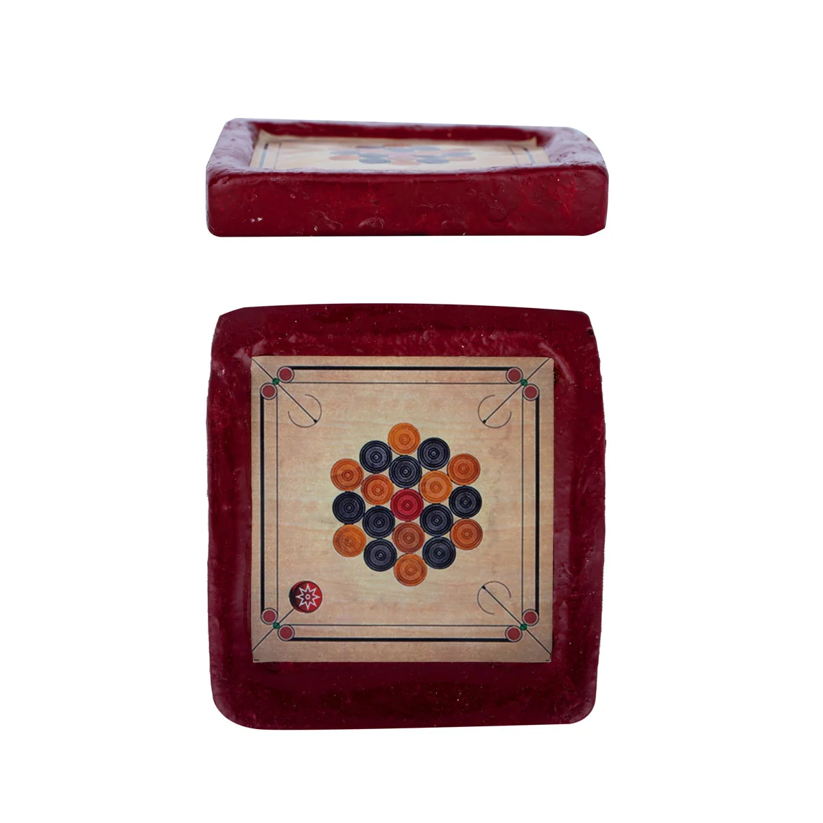 Carrom Set - Clay - 6 Inch - Image 10