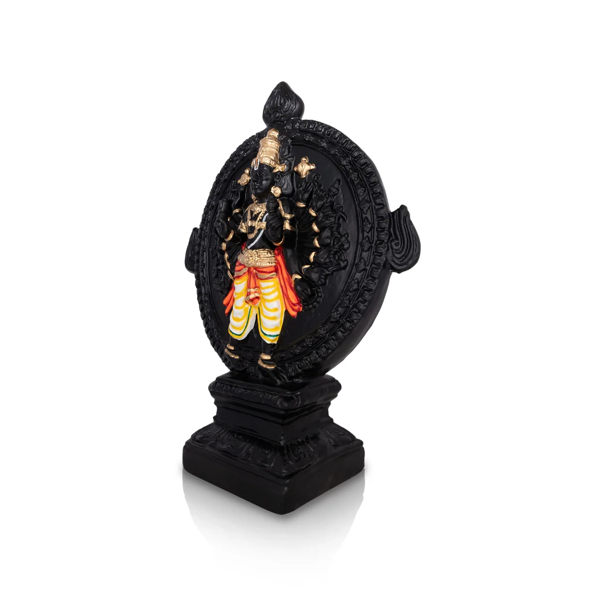 Chakrathazhwar Paper Mache Golu Bommai - 22 X 17 Inches | Giri Golu Doll/ Navaratri Gombe/ Navratri Decor - Image 3