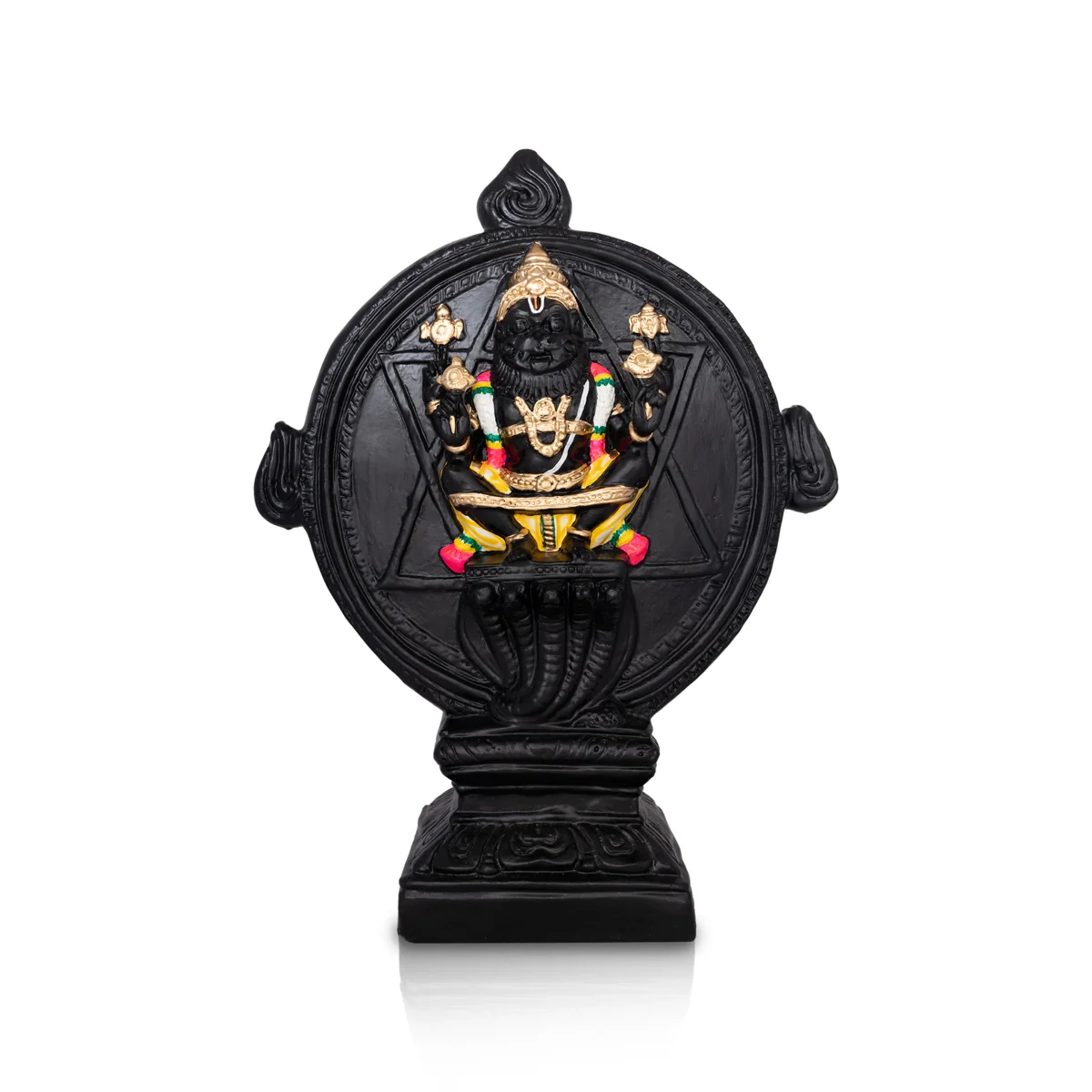 Chakrathazhwar Paper Mache Golu Bommai - 22 X 17 Inches | Giri Golu Doll/ Navaratri Gombe/ Navratri Decor - Image 4
