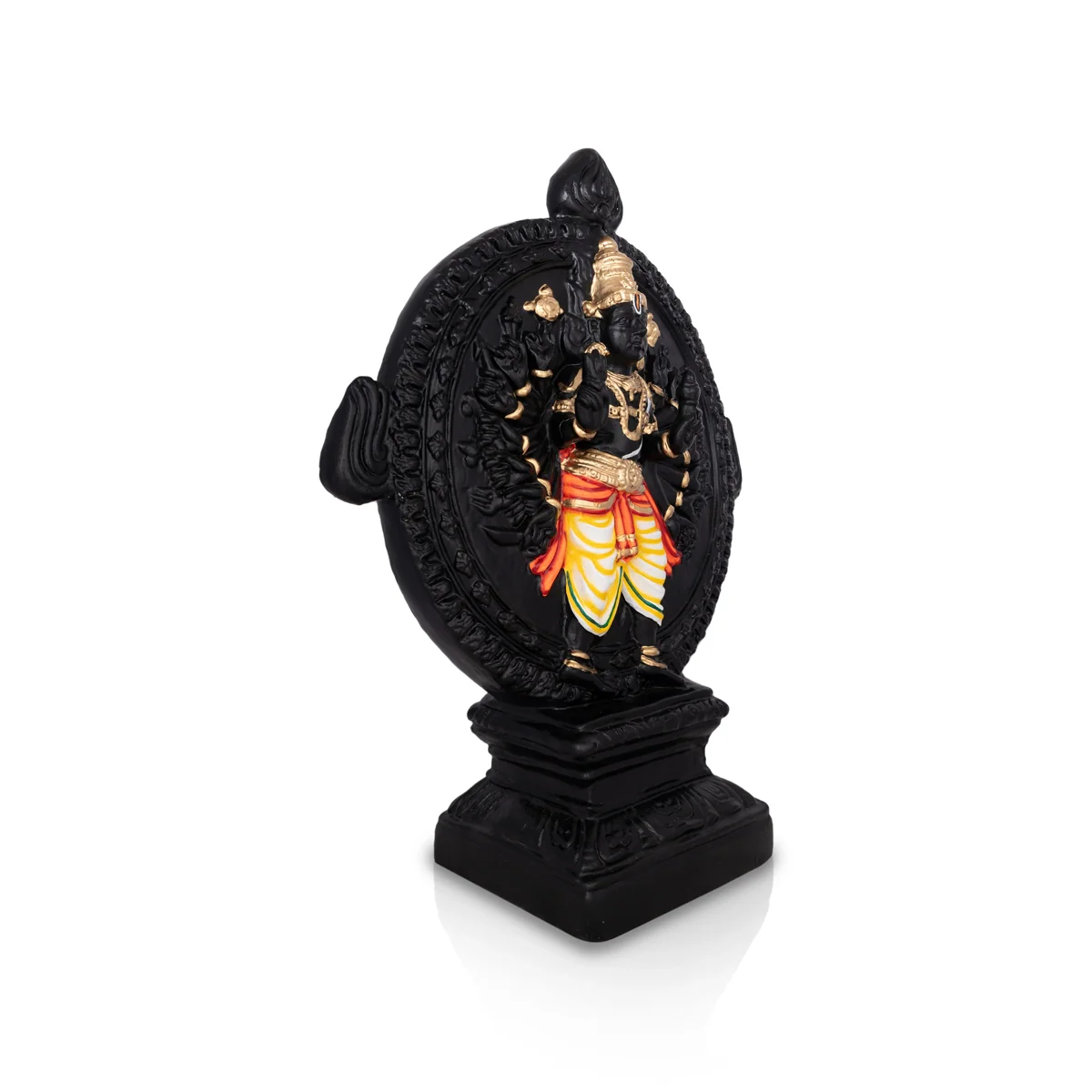 Chakrathazhwar Paper Mache Golu Bommai - 22 X 17 Inches | Giri Golu Doll/ Navaratri Gombe/ Navratri Decor - Image 5