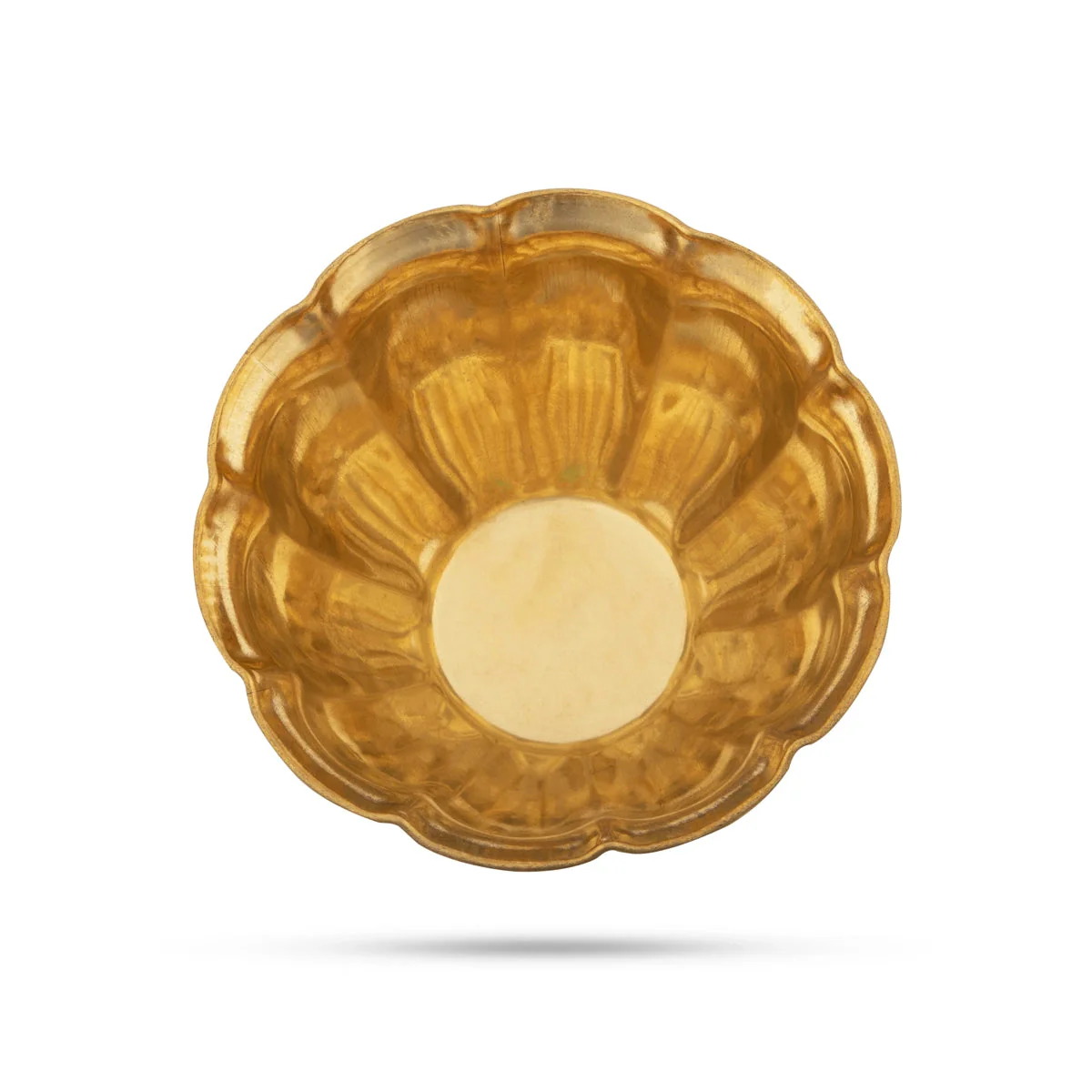 Chandan Cup With Base - 2.5 x 3.5 Inches | Small Bowl/ Lotus Design Brass Bowl/ Brass Cup/ Pooja Bowl for Home - Image 3
