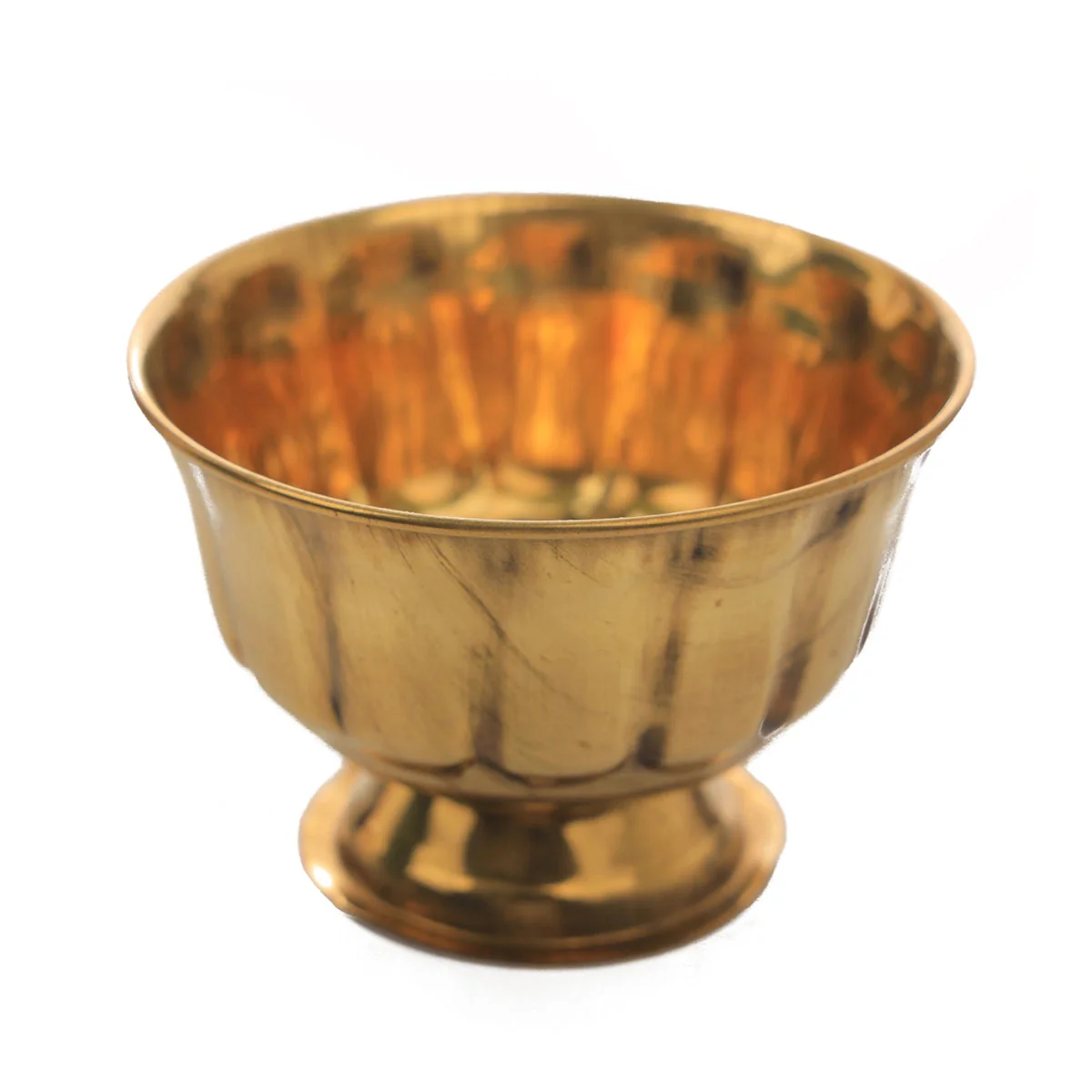 Chandan Cup With Base - 2.5 x 7 Inches | Small Bowl/ Brass Bowl/ Brass Cup/ Pooja Bowl for Home - Image 2