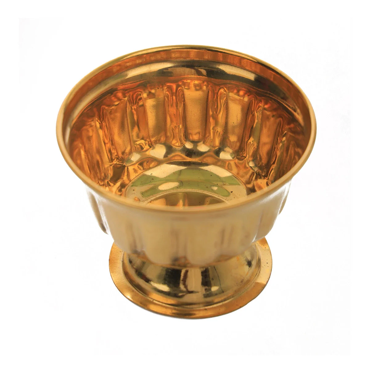 Chandan Cup With Base - 2.75 X 3.5 Inches | Small Bowl/ Pooja Bowl/ Brass Bowl/ Brass Cup For Pooja - Image 2