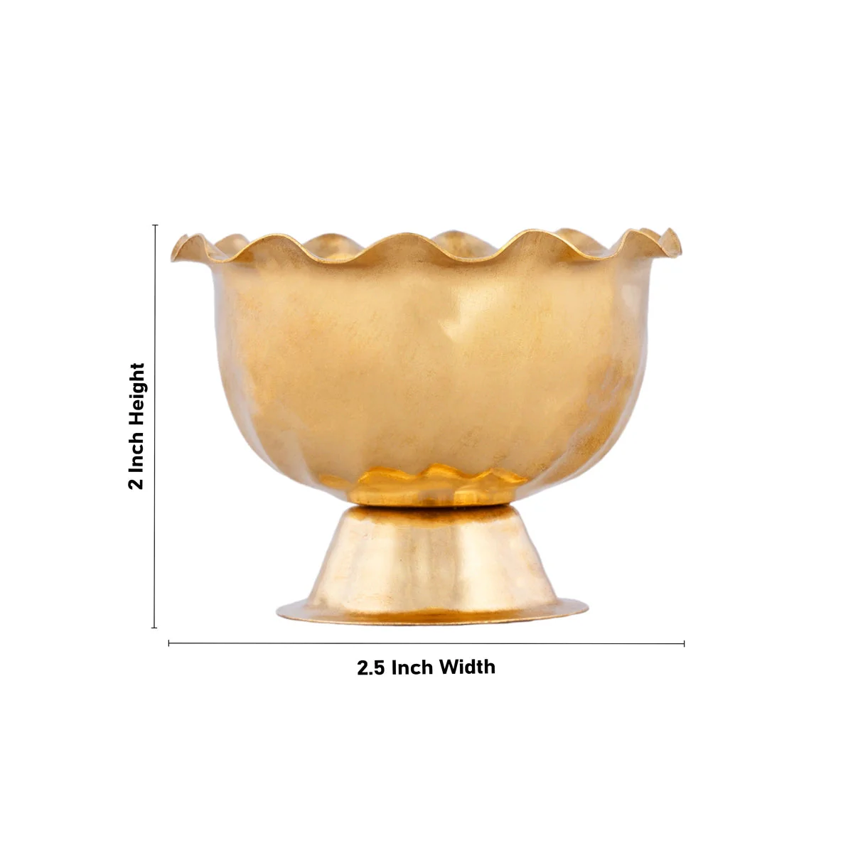 Chandan Cup With Base - 2 x 2.5 Inches | Brass Bowl/ Small Bowl/ Brass Cup/ Pooja Bowl for Home - Image 4