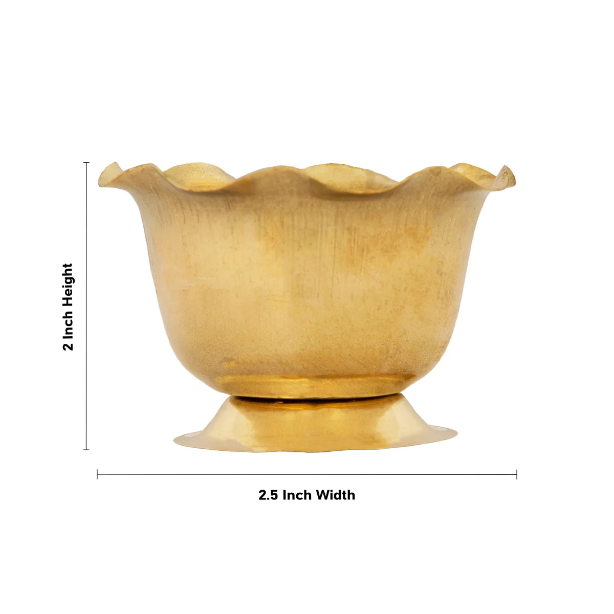 Chandan Cup With Base - 2 x 2.5 Inches | Small Bowl/ Brass Bowl/ Brass Cup/ Pooja Bowl for Home - Image 4