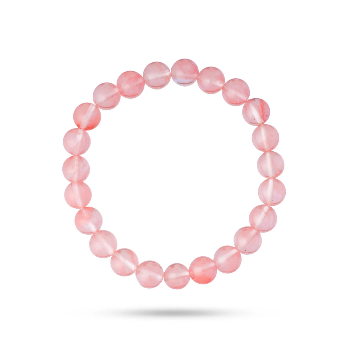 Cherry Quartz Bracelet - 2.5 Inches | Crystal Bracelet/ Quartz Gemstone Bracelet For Love & Emotional Balance - Image 3