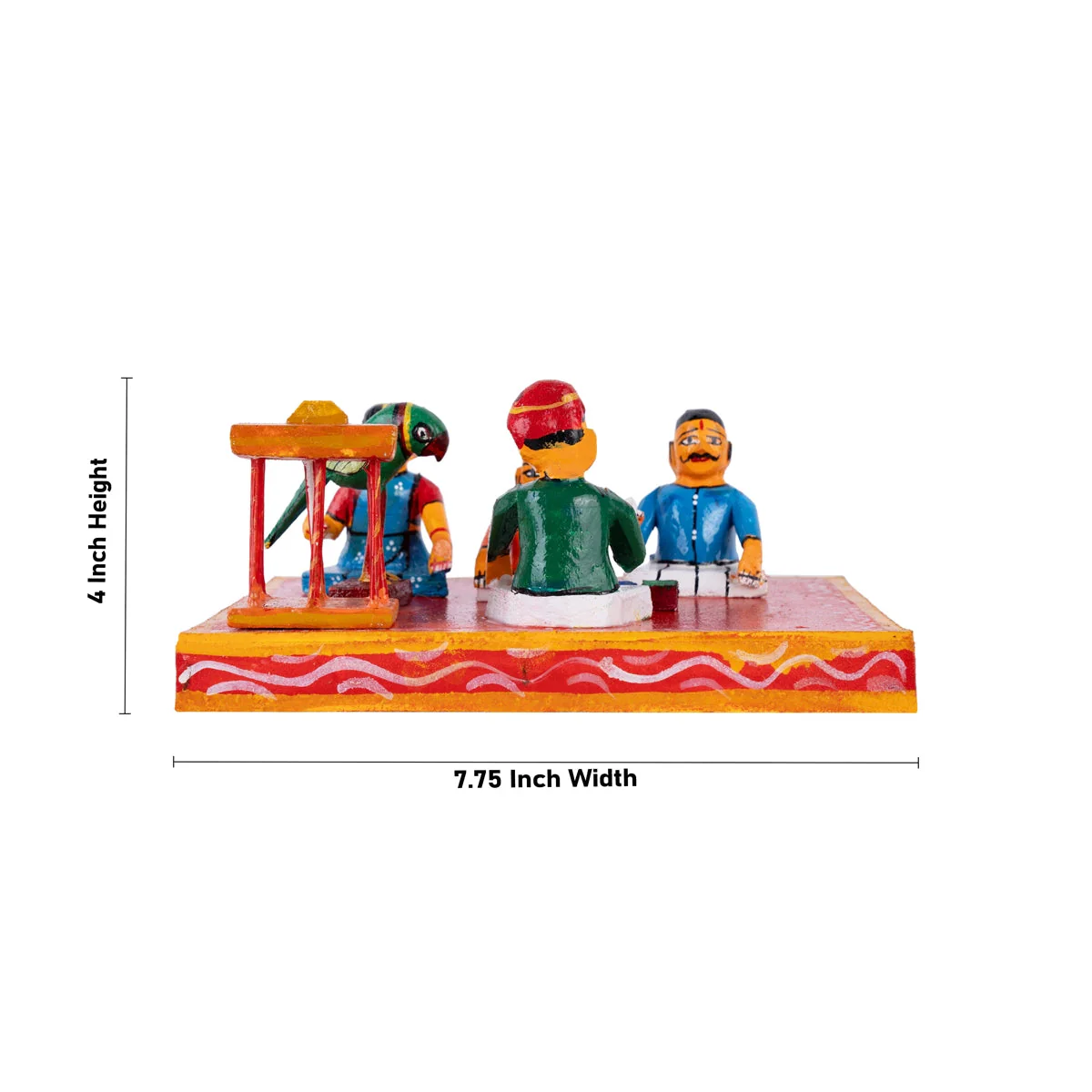 Chilaka Jyothisham Kondapalli Toy - 4 X 7.75 Inches | Handmade Showpiece/ Josyam Wooden Statue For Golu Display - Image 5