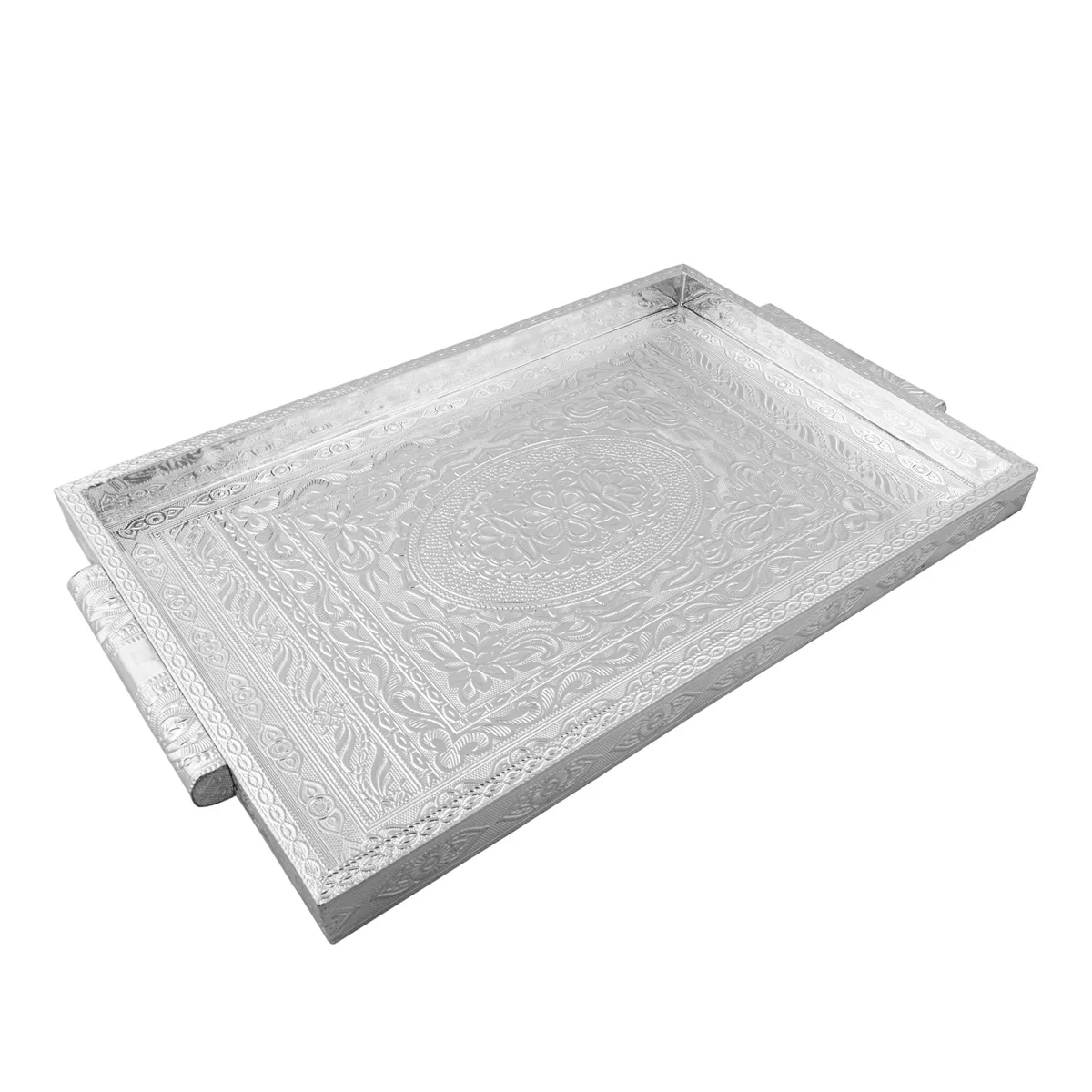 Chocky Tray - 1.75 x 18 Inches | Gold & Silver Polish Plate for Home/ 1.190 Kgs Approx - Image 3