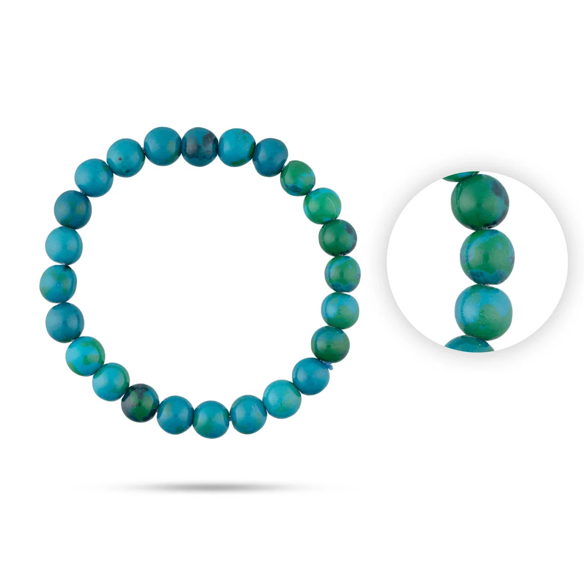 Chrysocolla Bracelet - 2.5 Inches | Chrysocolla Crystal Bracelet/ Chrysocolla Bead Bracelet for Spiritual Purpose - Image 2