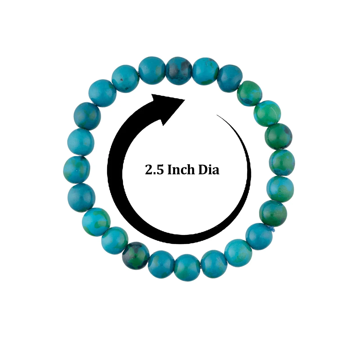 Chrysocolla Bracelet - 2.5 Inches | Chrysocolla Crystal Bracelet/ Chrysocolla Bead Bracelet for Spiritual Purpose - Image 4