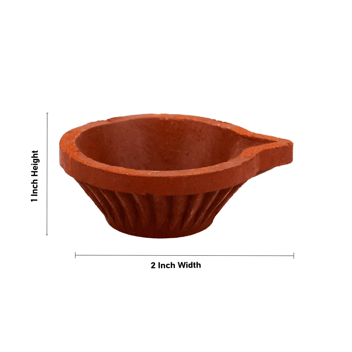 Kartik Deepam Set - 1 x 2 Inches | Clay Agal Vilakku Deepam/ 6 Pcs/ Karthik Deepam for Pooja - Image 2