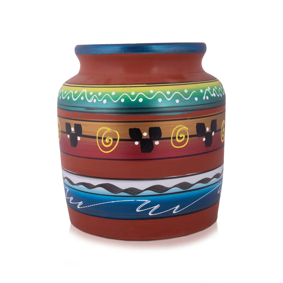 Clay Water Pot With Tap - 12 x 6 Inches | 8 Ltr/ Painted Water Pot With Tap/ Handmade Water Pot for Home - Image 4