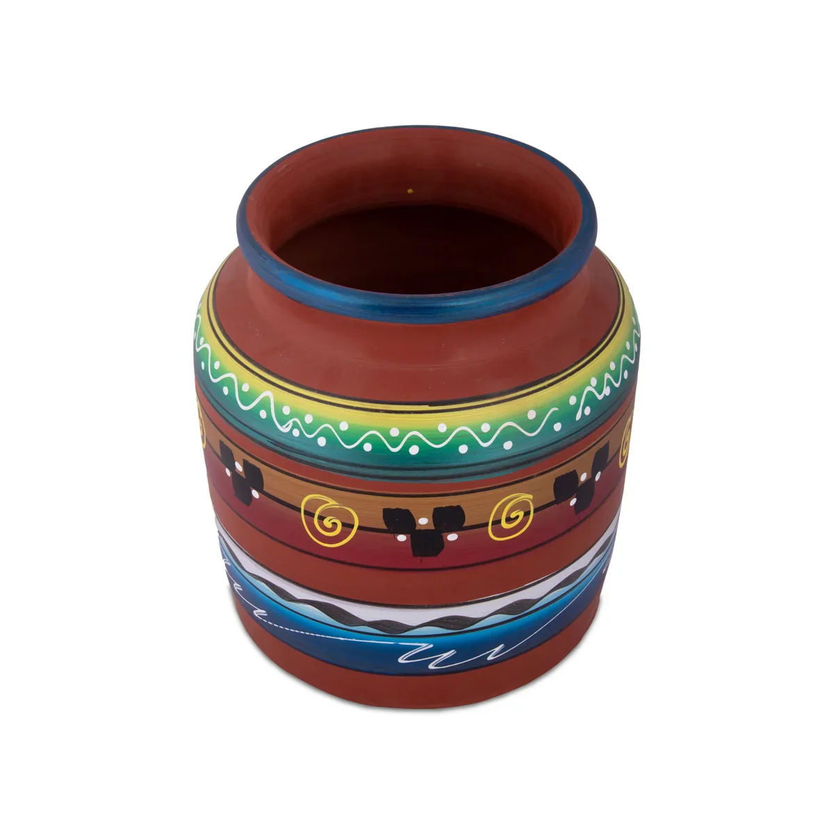 Clay Water Pot With Tap - 12 x 6 Inches | 8 Ltr/ Painted Water Pot With Tap/ Handmade Water Pot for Home - Image 5