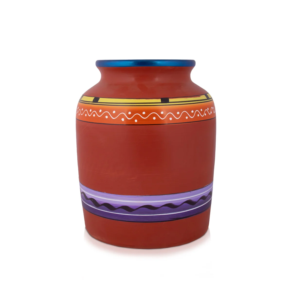 Clay Water Pot - 17 Inches | 13 Ltr/ Painted Water Pot With Tap/ Handmade Water Pot for Home - Image 4