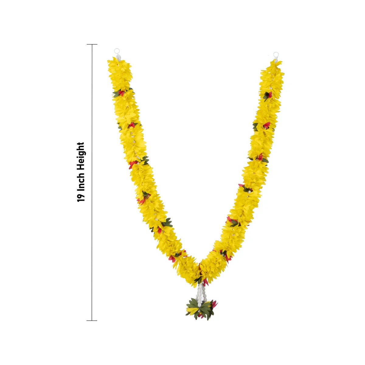 Cloth Mala - 19 Inches | Artificial Flower Mala/ Fancy Mala for Photo Frame - Image 4