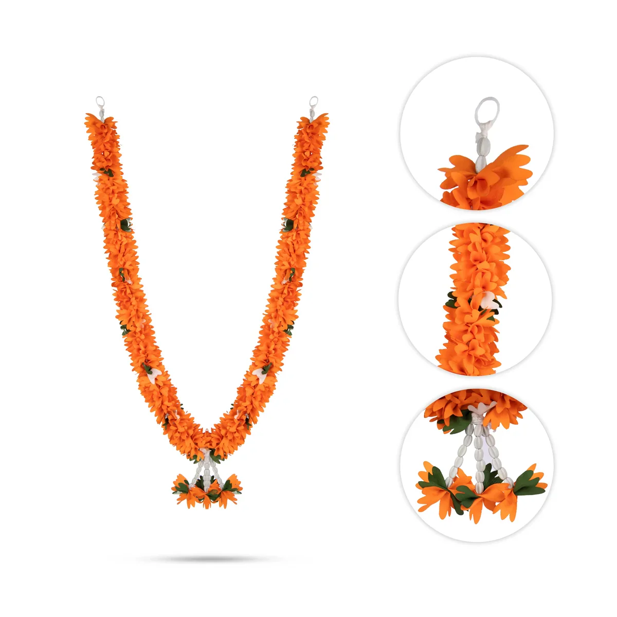 Cloth Mala - 19 Inches | Artificial Flower Mala/ Fancy Mala for Photo Frame - Image 9